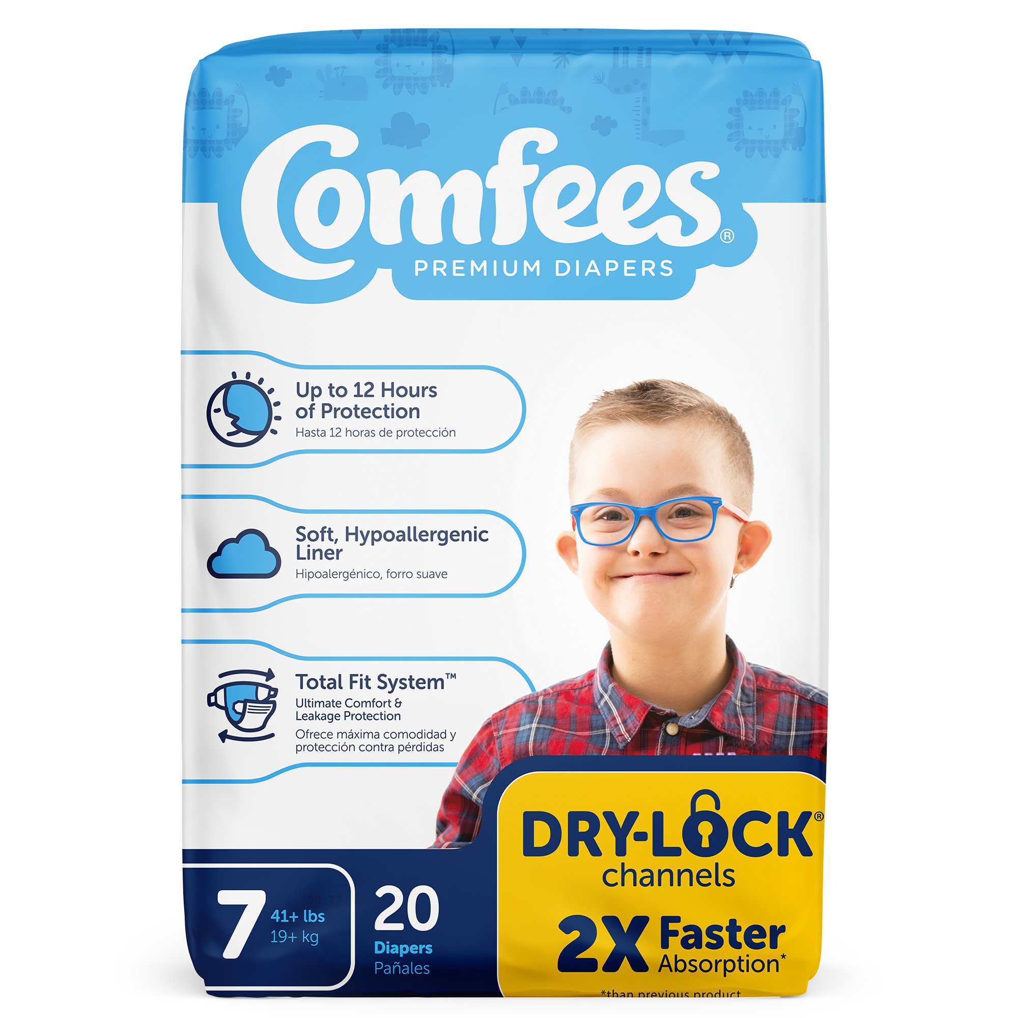 Attends Comfees Premium Baby Diapers, Moderate-Absorbent, Size 7 - Image 2