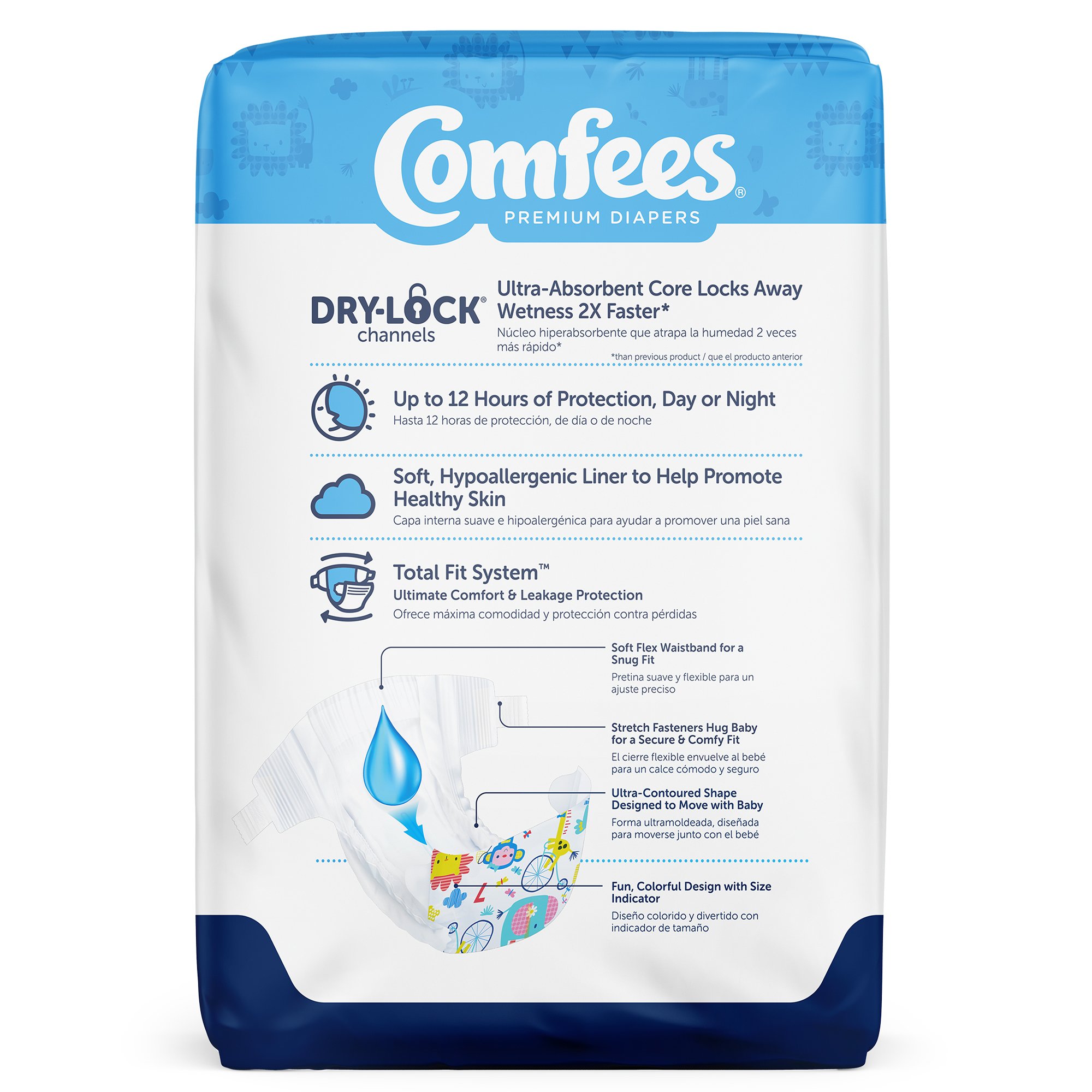 Attends Comfees Premium Baby Diapers, Moderate-Absorbent, Size 7 - Image 3