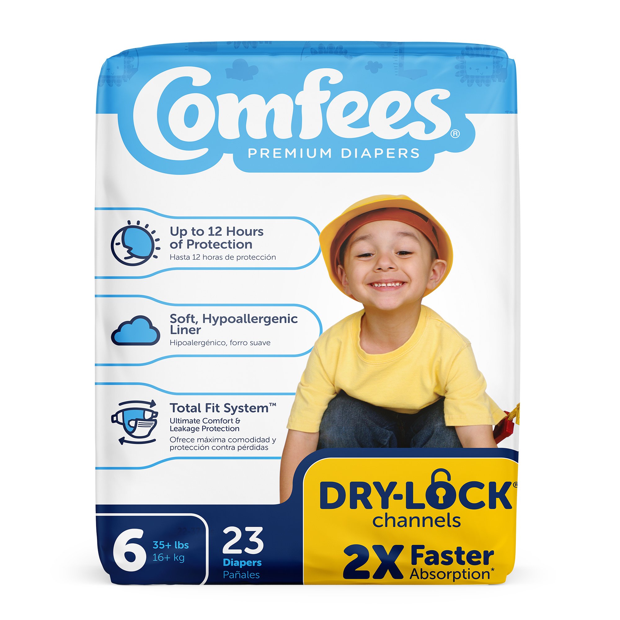Attends Comfees Premium Baby Diapers, Tab Closure, Kid Design, Size 6 - Image 2