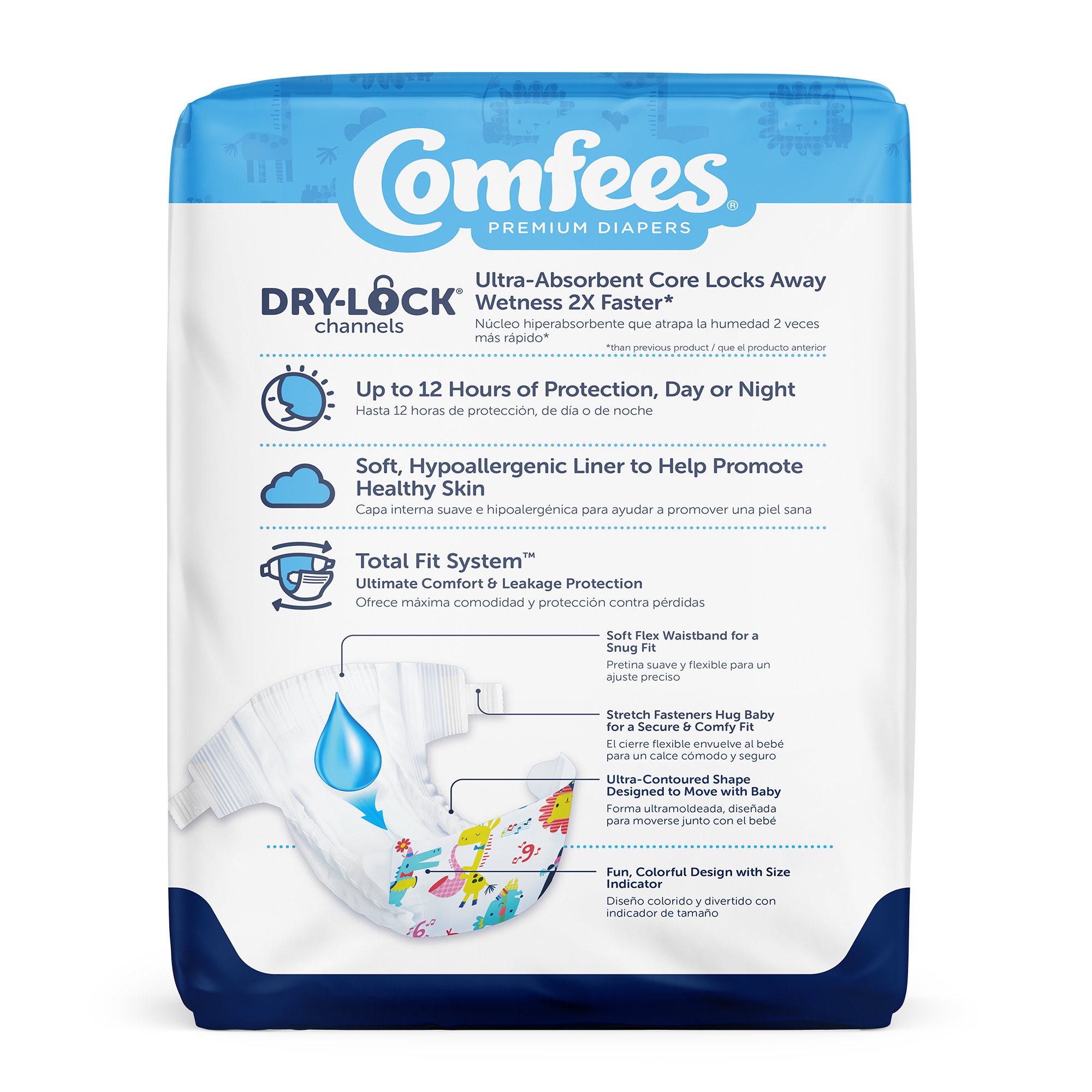 Attends Comfees Premium Baby Diapers, Tab Closure, Kid Design, Size 6 - Image 3