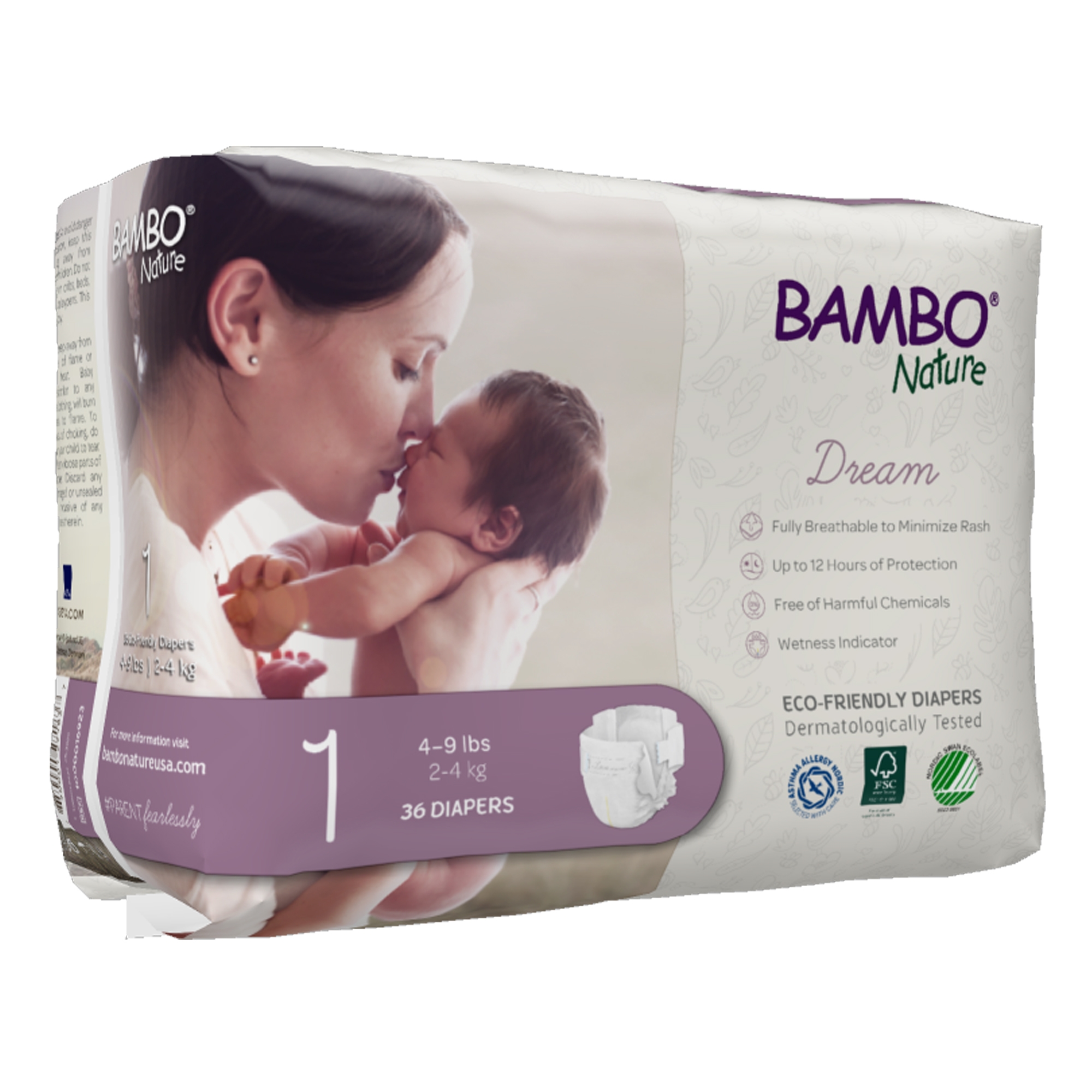 Bambo® Nature Diaper, Size 1 - Image 3