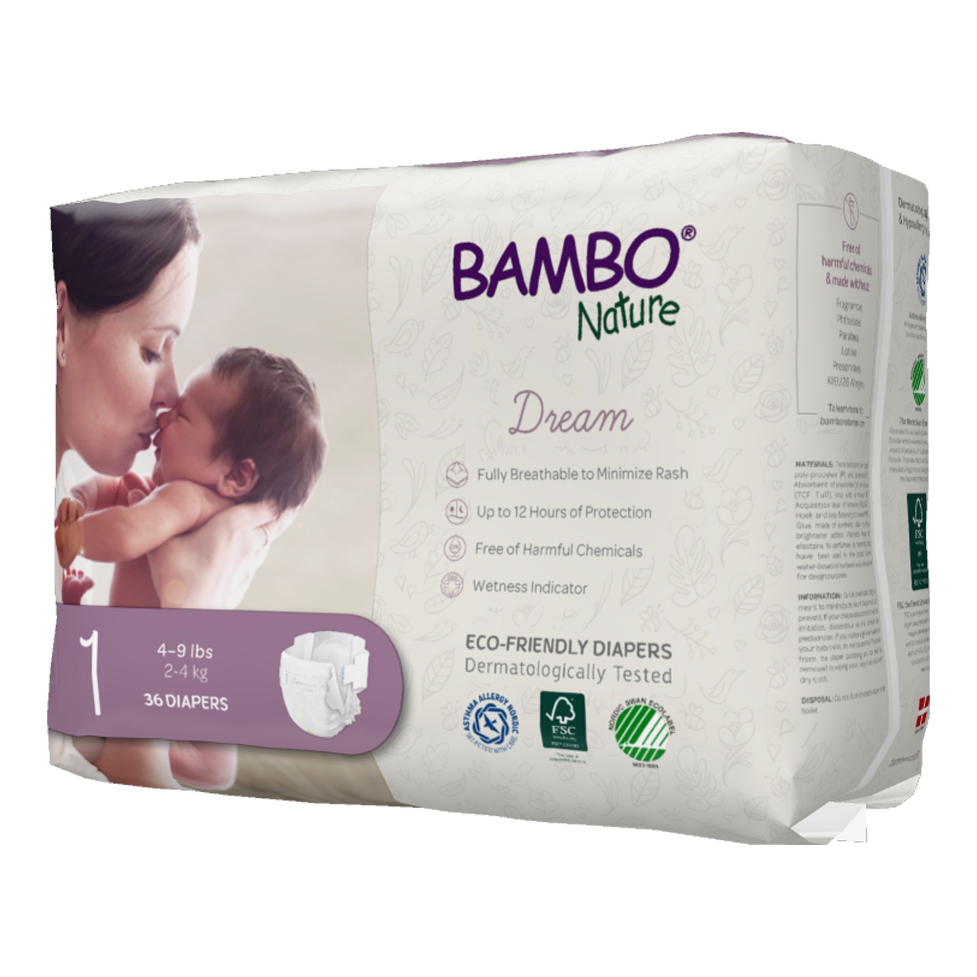 Bambo® Nature Diaper, Size 1 - Image 4