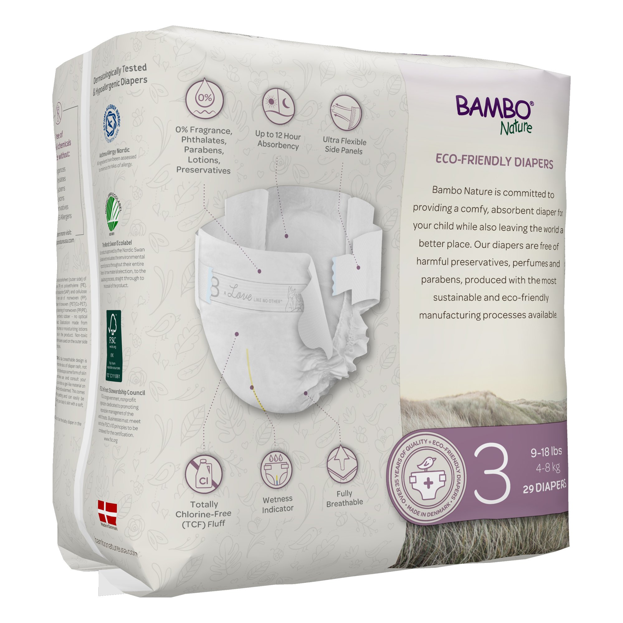 Bambo® Nature Diaper, Size 3 - Image 2