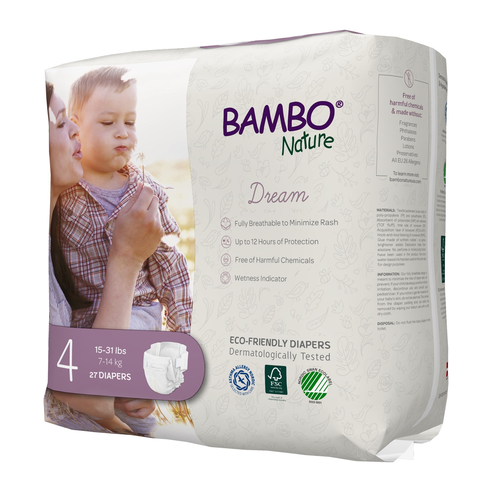 Bambo® Nature Diaper, Size 4 - Image 4