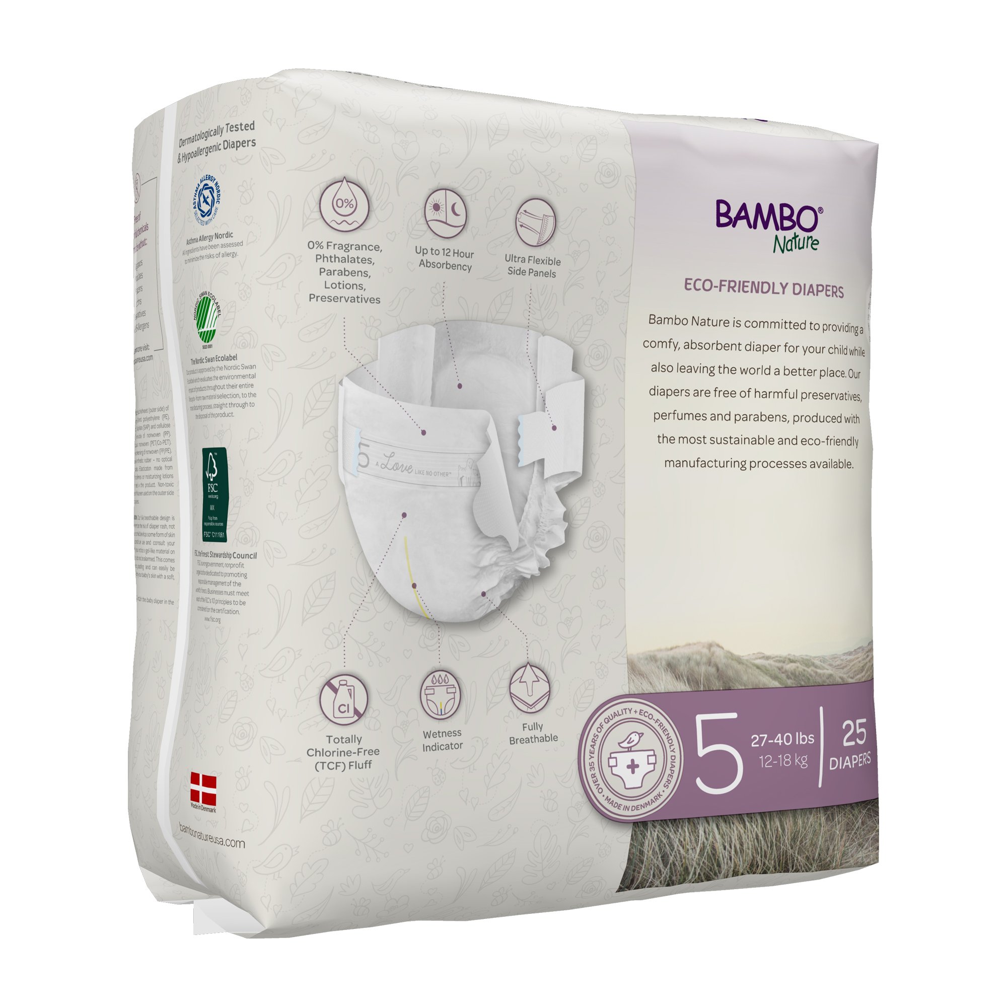 Bambo® Nature Diaper, Size 5 - Image 2