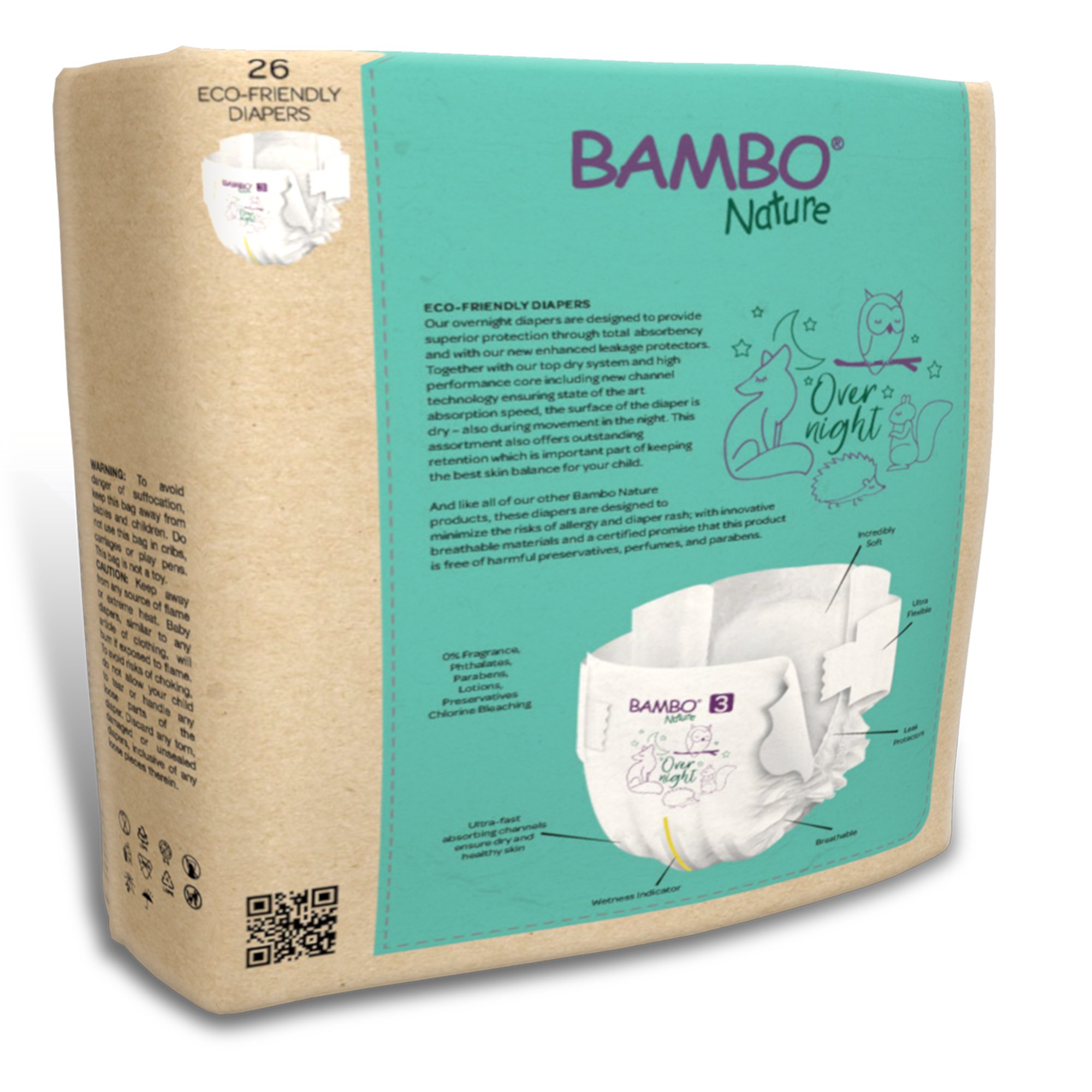 Bambo® Nature Overnight Diapers, Size 3 - Image 5