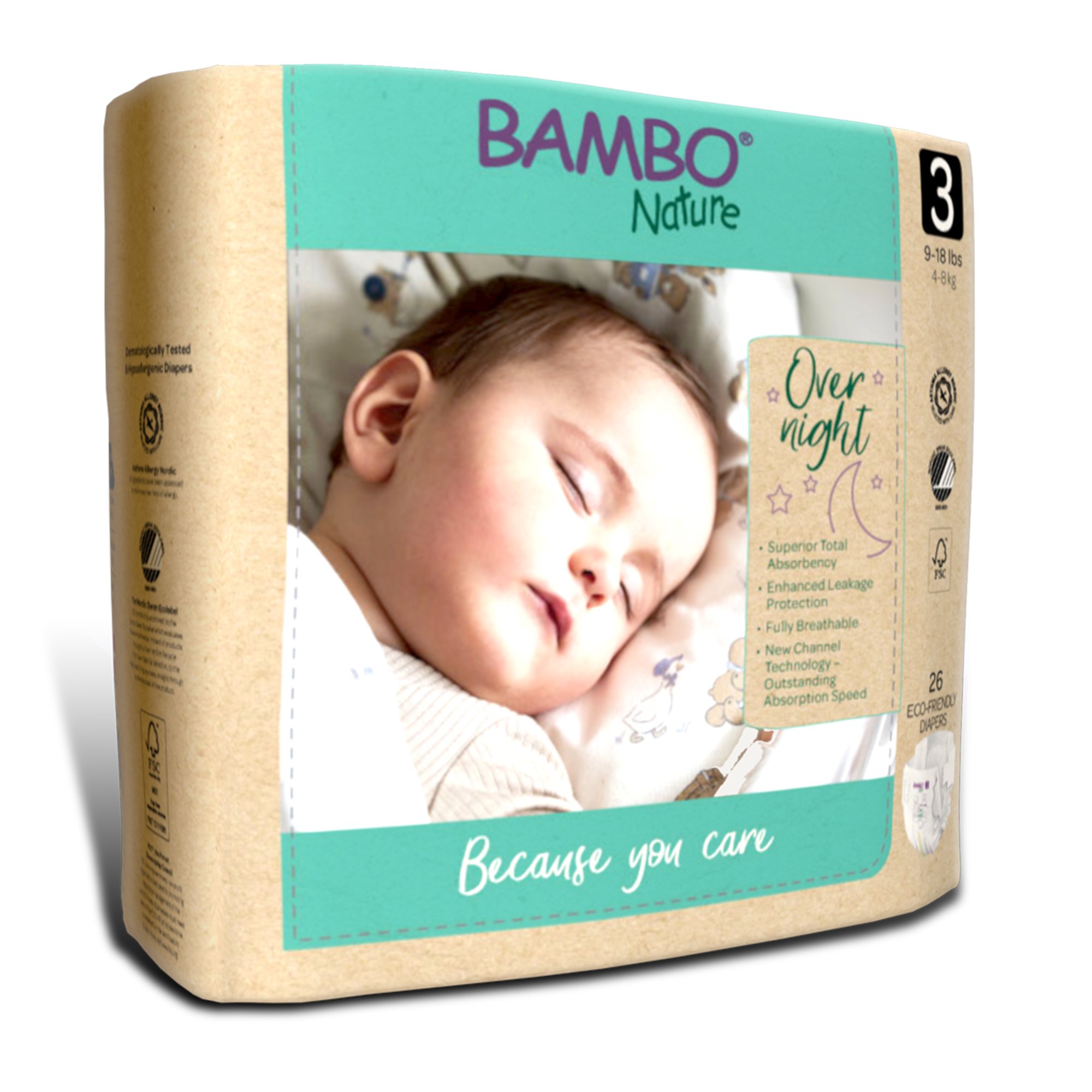 Bambo® Nature Overnight Diapers, Size 3 - Image 4