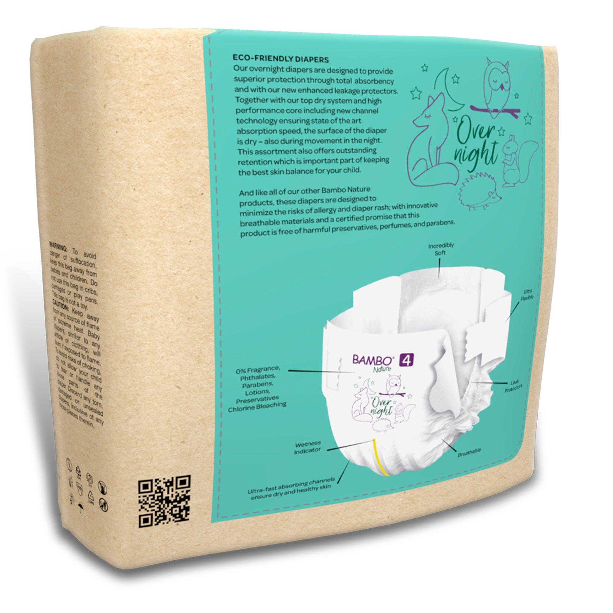 Bambo® Nature Overnight Diapers, Size 4 - Image 5