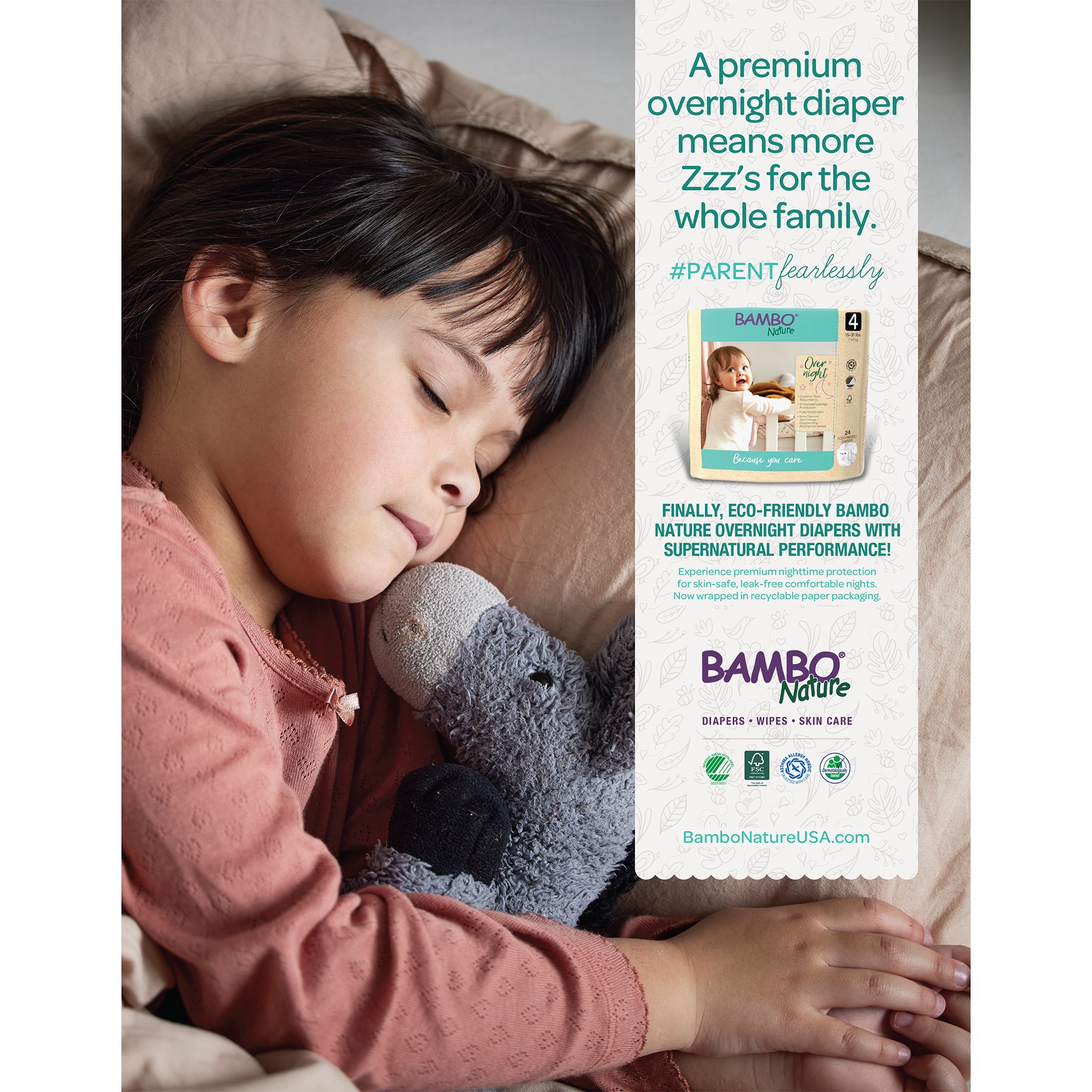 Bambo® Nature Overnight Diapers, Size 4 - Image 7