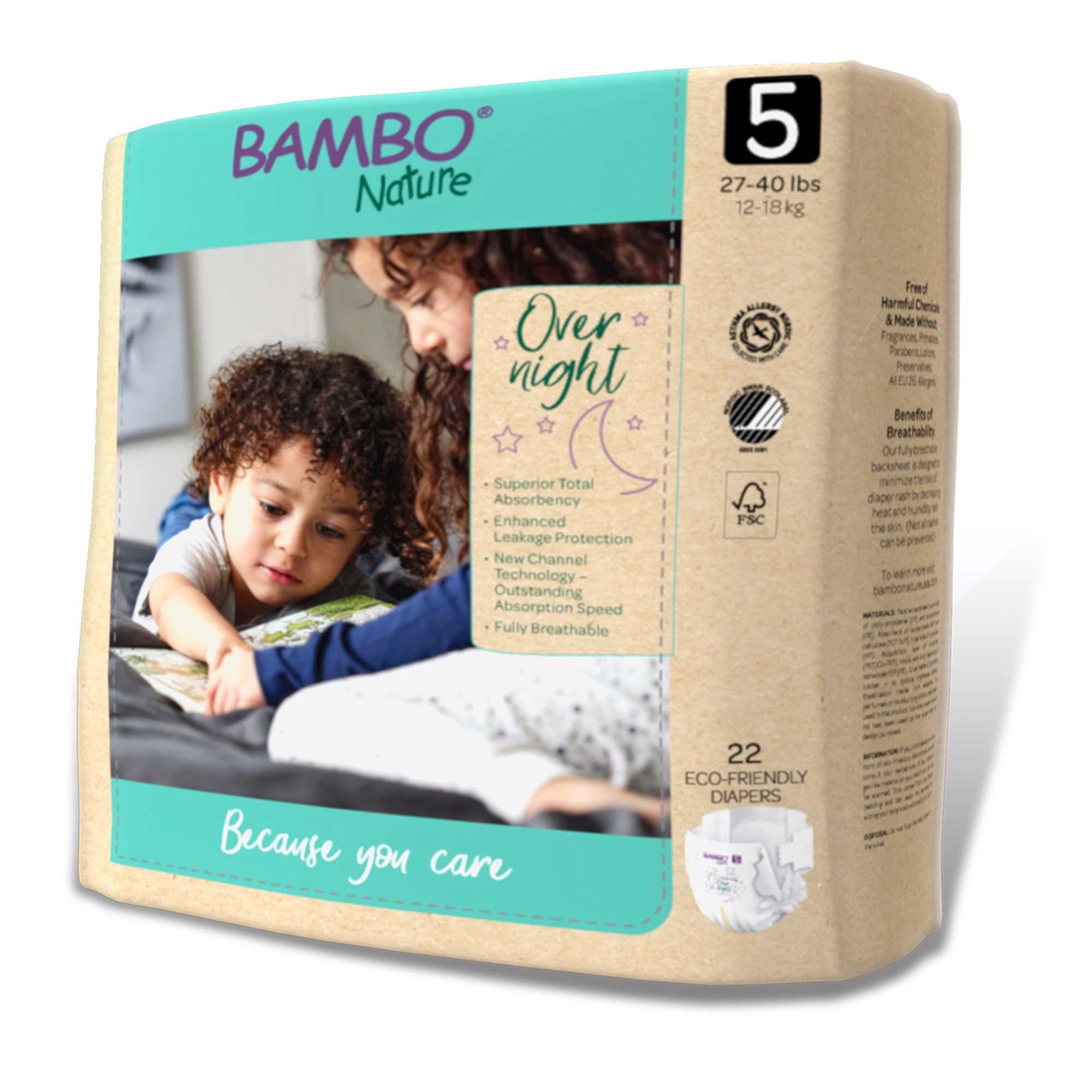 Bambo® Nature Overnight Diapers, Size 5 - Image 3