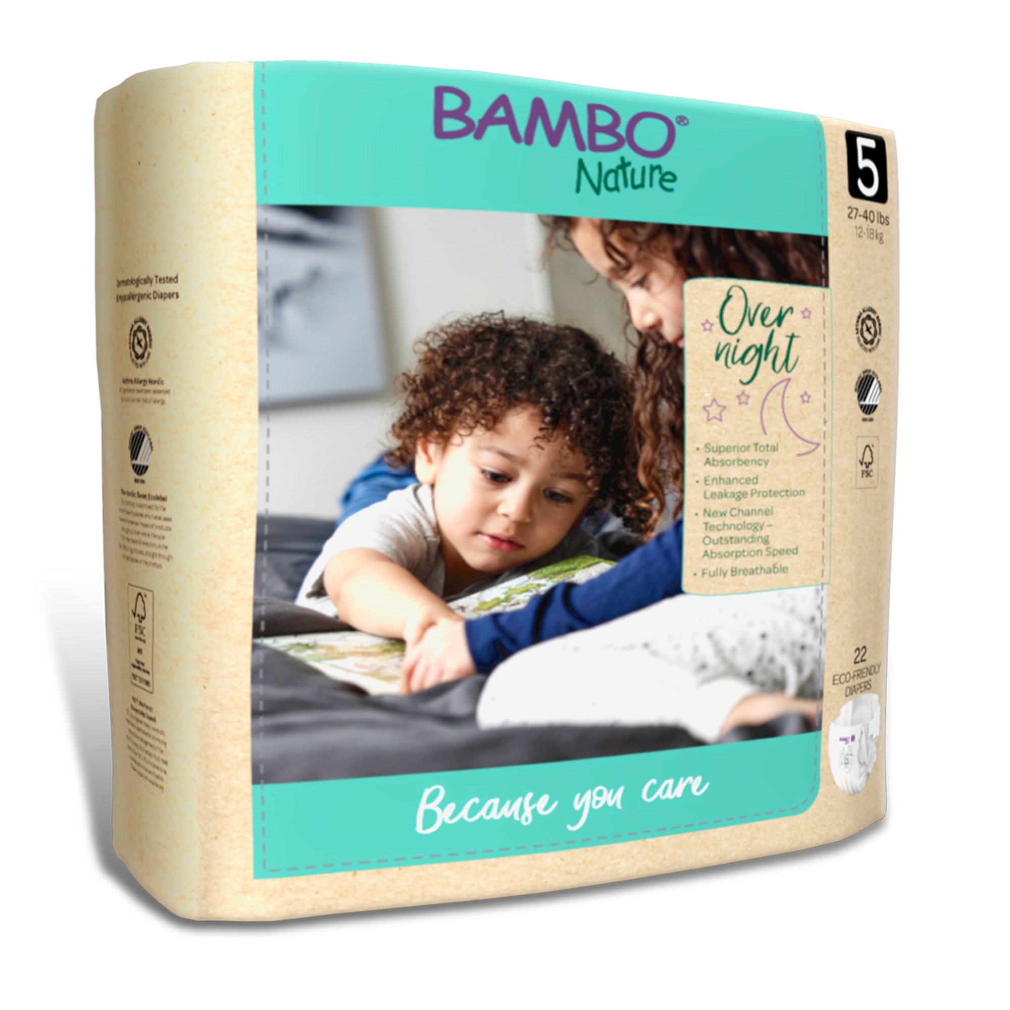 Bambo® Nature Overnight Diapers, Size 5 - Image 4