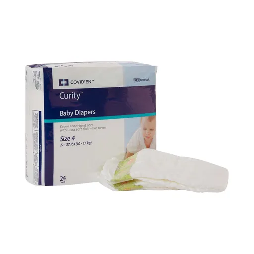 Curity™ Unisex Baby Diapers, Heavy Absorbency, Disposable