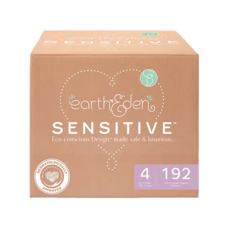 Earth & Eden Sensitive™ Baby Diapers, Size 4 for Babies Weighing 22 - 37 lbs.