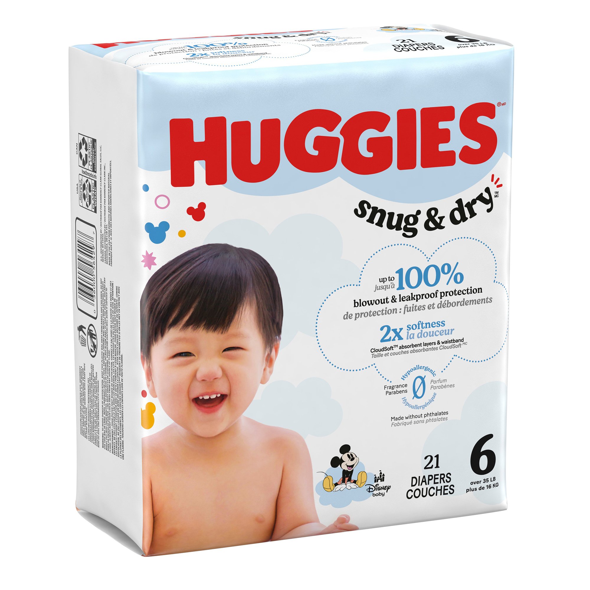 Huggies® Snug & Dry™ Diapers, for Children Weighing More Than 35 lbs.