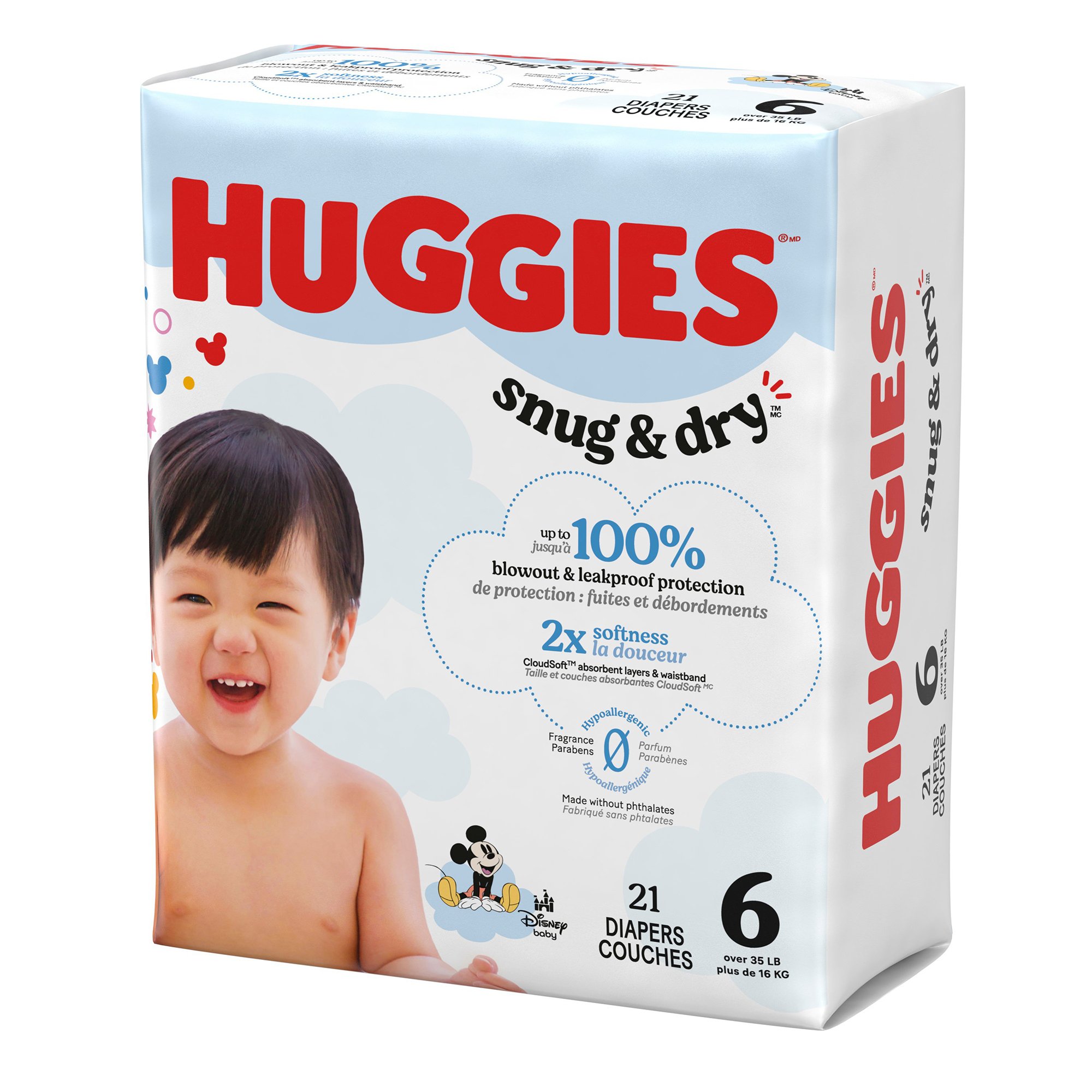 Huggies® Snug & Dry™ Diapers, for Children Weighing More Than 35 lbs. - Image 2
