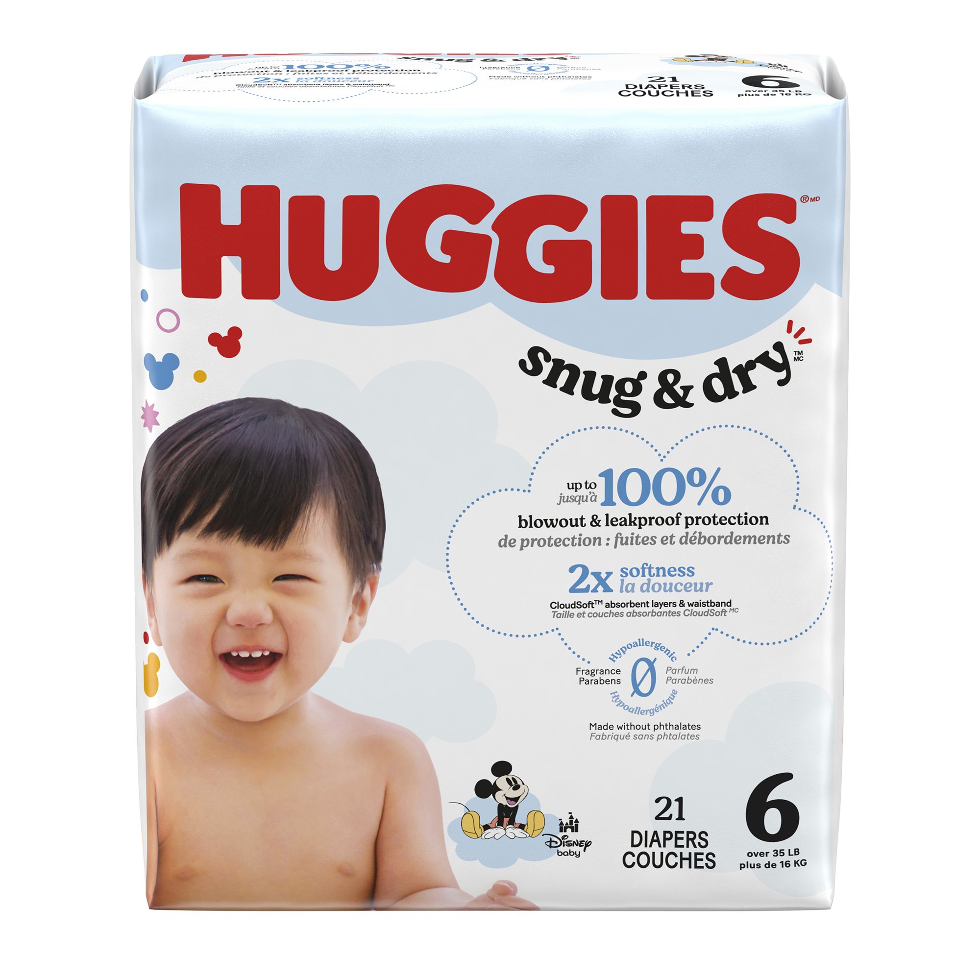Huggies® Snug & Dry™ Diapers, for Children Weighing More Than 35 lbs. - Image 4