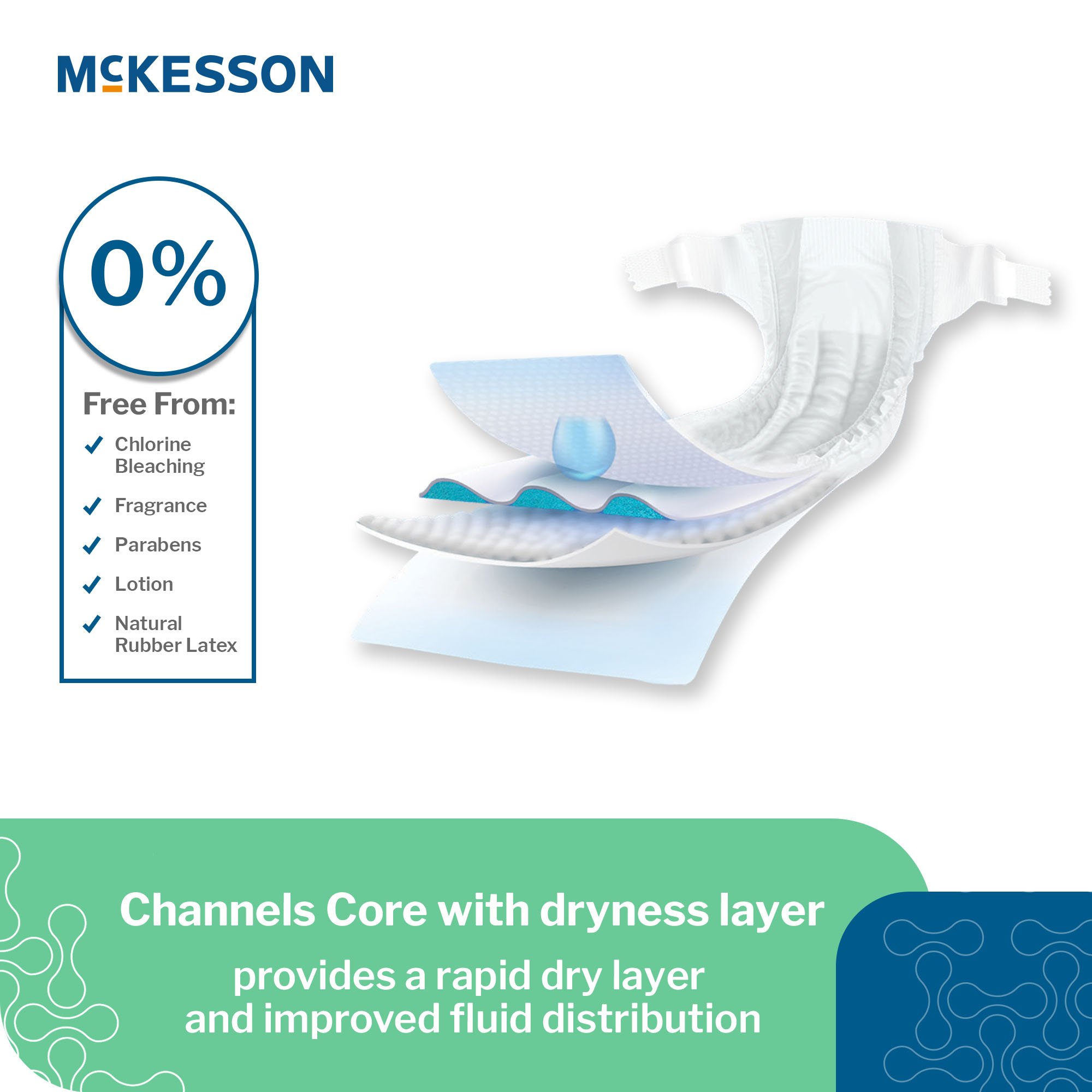 McKesson Baby Diaper, Size 2 for Babies weighing 2 to 18 lbs. - Image 2