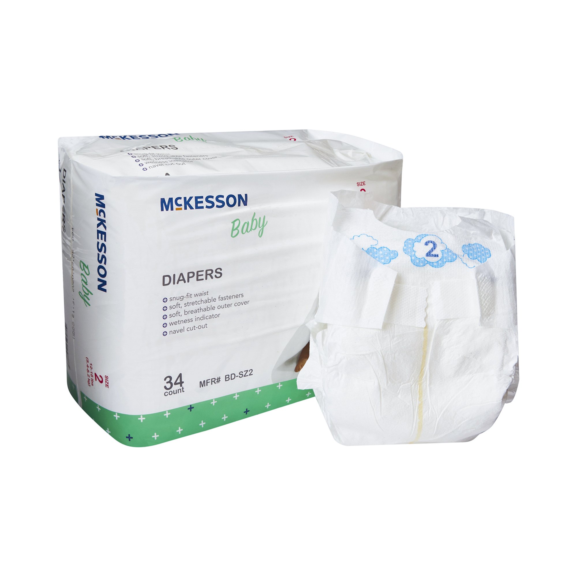 McKesson Baby Diaper, Size 2 for Babies weighing 2 to 18 lbs. - Image 6