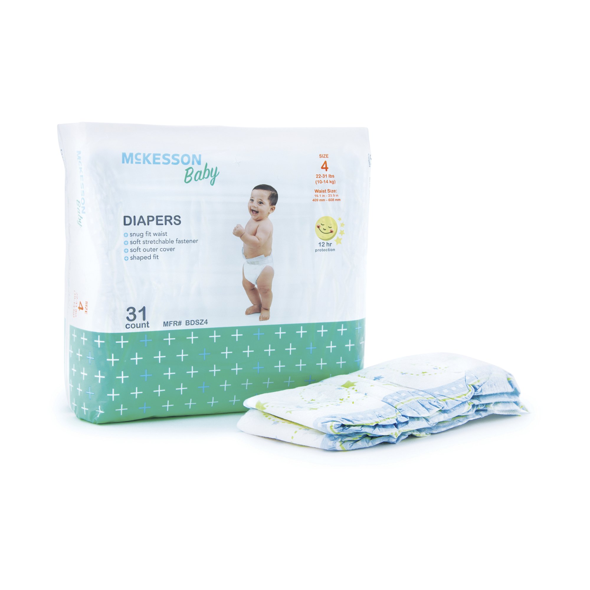 McKesson Baby Diaper, Size 4 for Toddlers weighing 22 - 31 lbs. - Image 6
