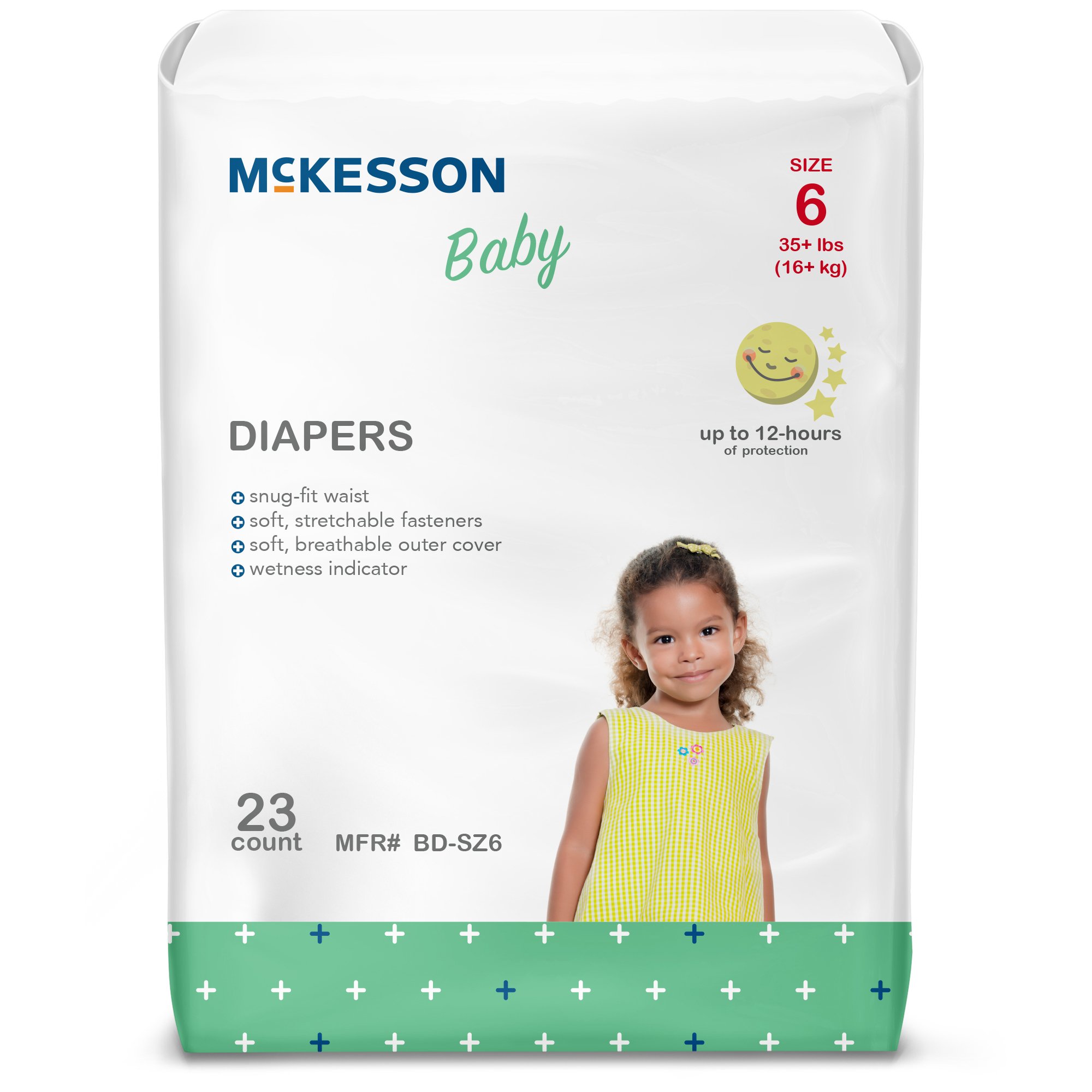 McKesson Baby Diaper, Size 6 for Toddlers weighing 35+ lbs.