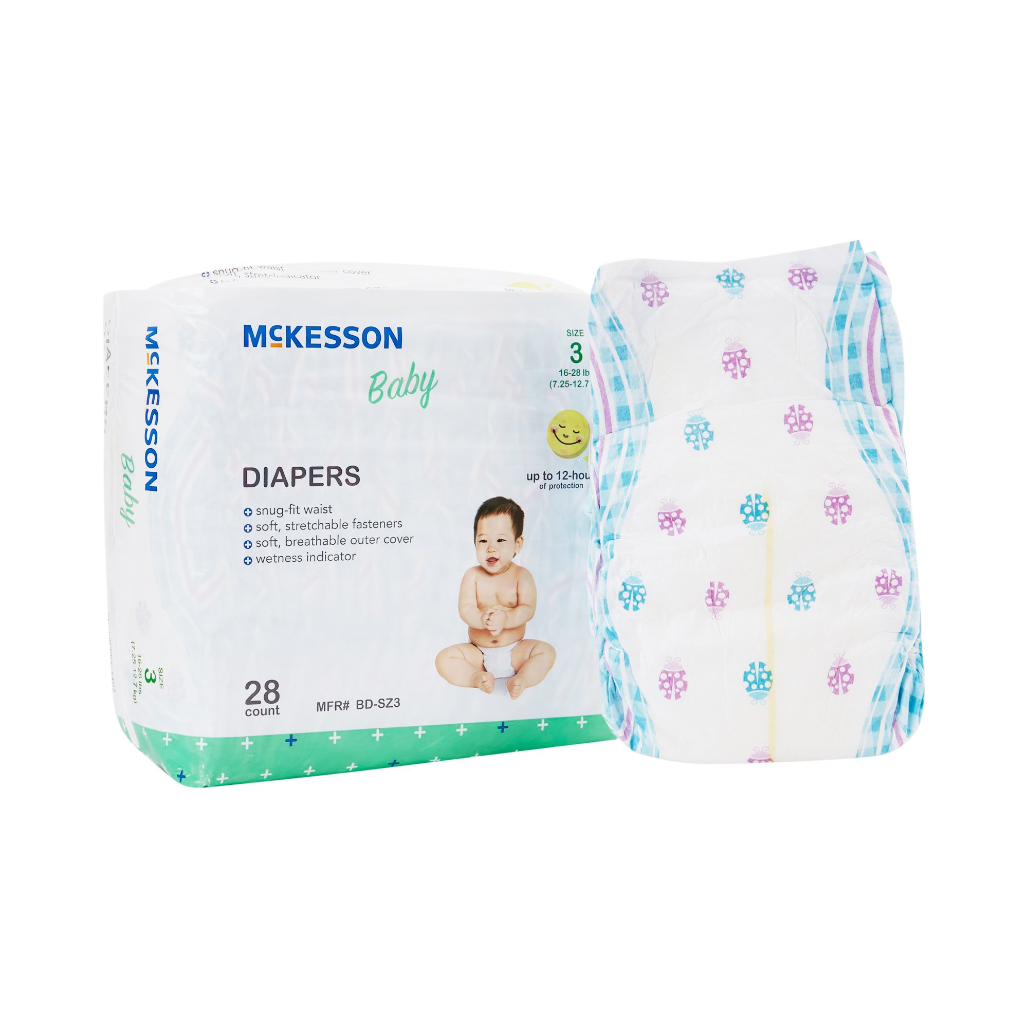 McKesson Baby Diapers, Size 3 for Babies weighing 16 - 28 lbs. - Image 6