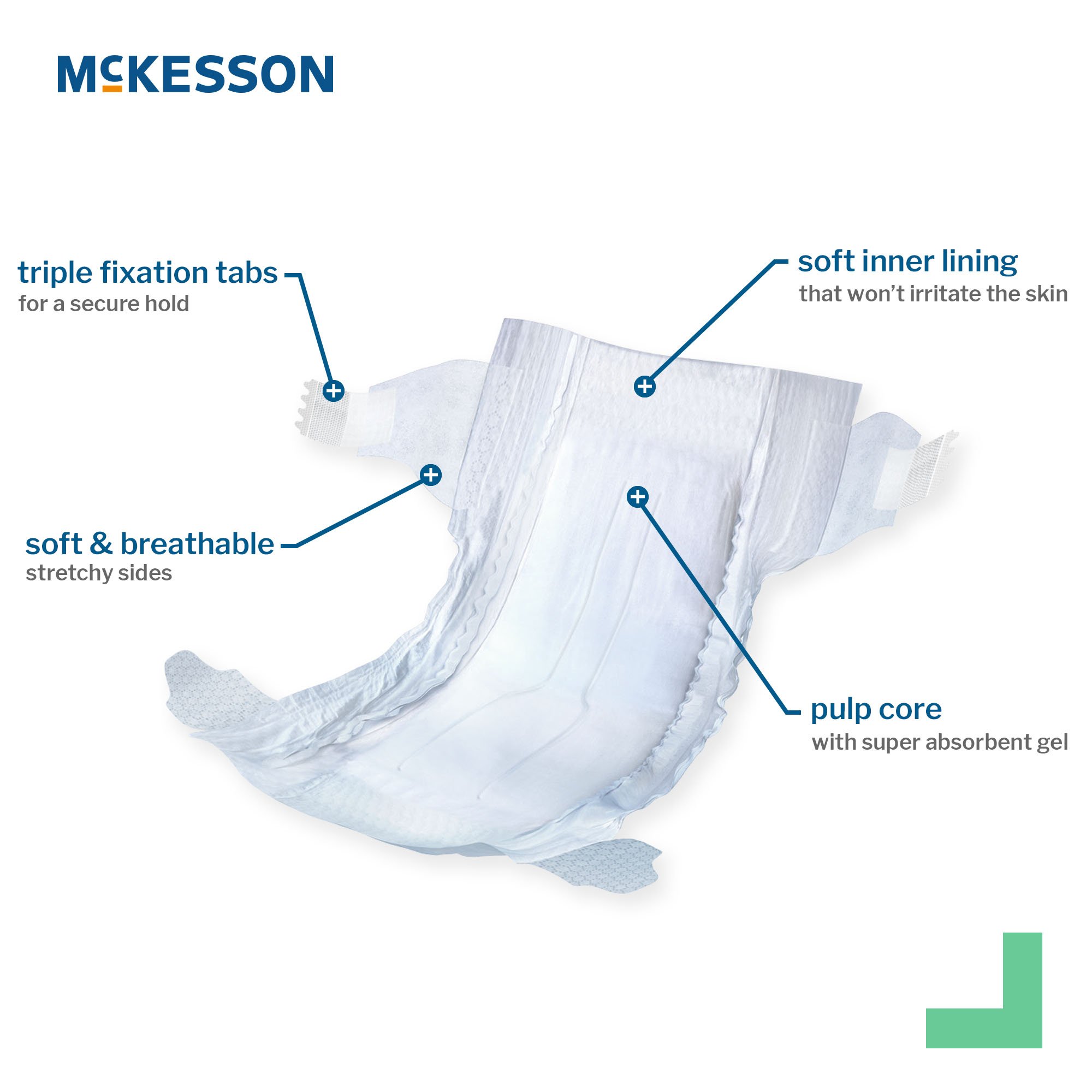 McKesson Baby Diapers, Size 3 for Babies weighing 16 - 28 lbs. - Image 4