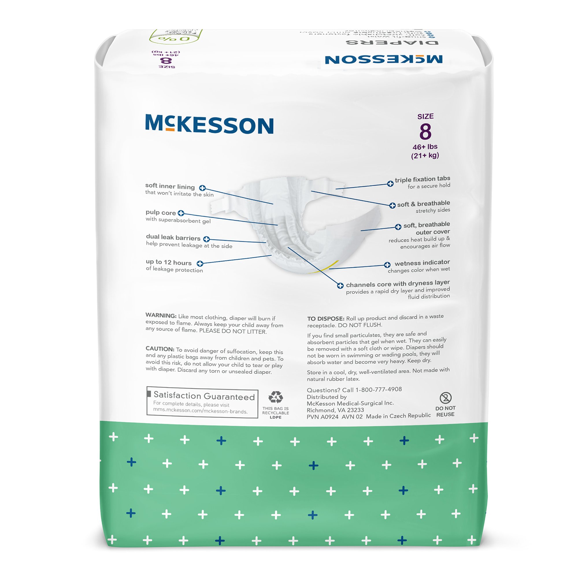 McKesson Youth Diaper / Incontinence Brief for Children weighing 46 lbs. or more - Image 6
