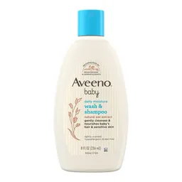 Aveeno® Baby Daily Moisture Wash and Shampoo Lightly Scented, 8-ounce Bottle