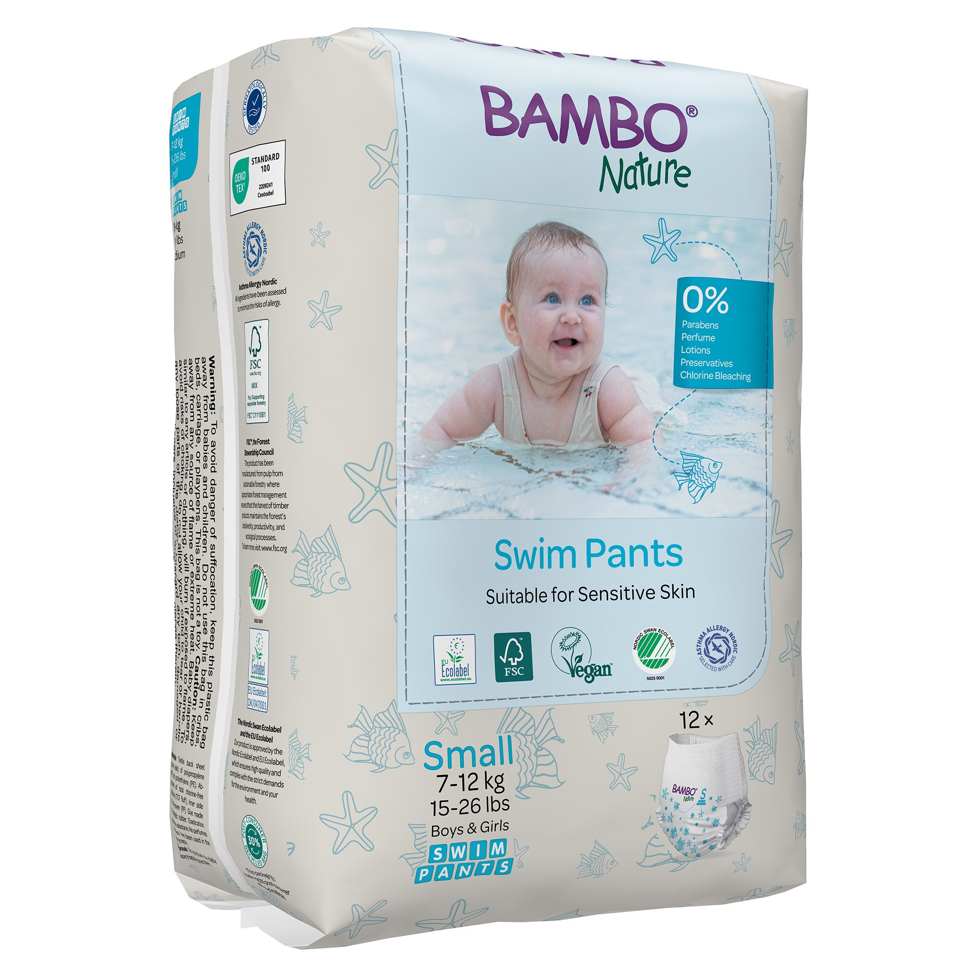 Bambo Nature Swim Pants, Small, for Babies weighing 15 to 26 lbs. - Image 3
