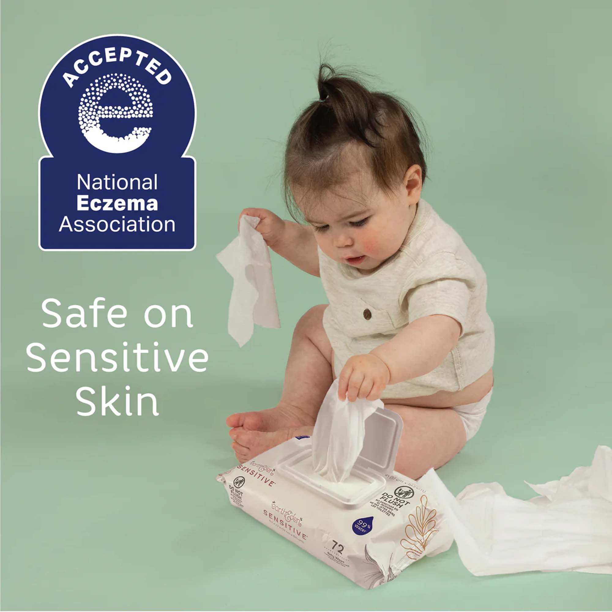 Earth & Eden Sensitive™ Baby Wipes, 6.7 x 7.7 Inch, 72 per Pack - Image 3