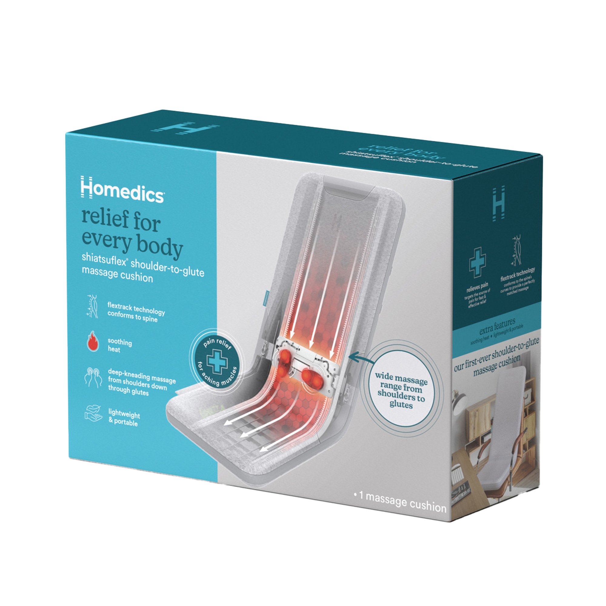 Homedics® Relief for Every Body shiatsuflex Shoulder-to-Glue Massage Cushion