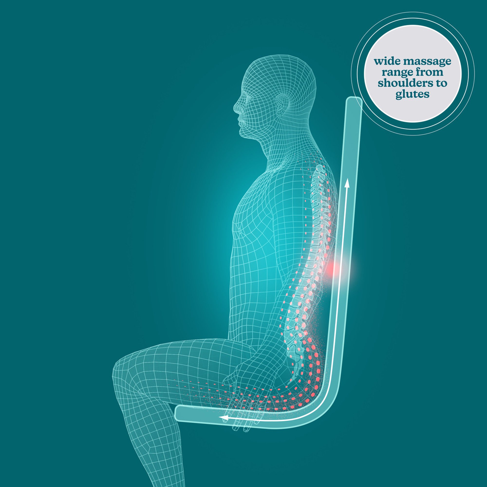 Homedics® Relief for Every Body shiatsuflex Shoulder-to-Glue Massage Cushion - Image 6