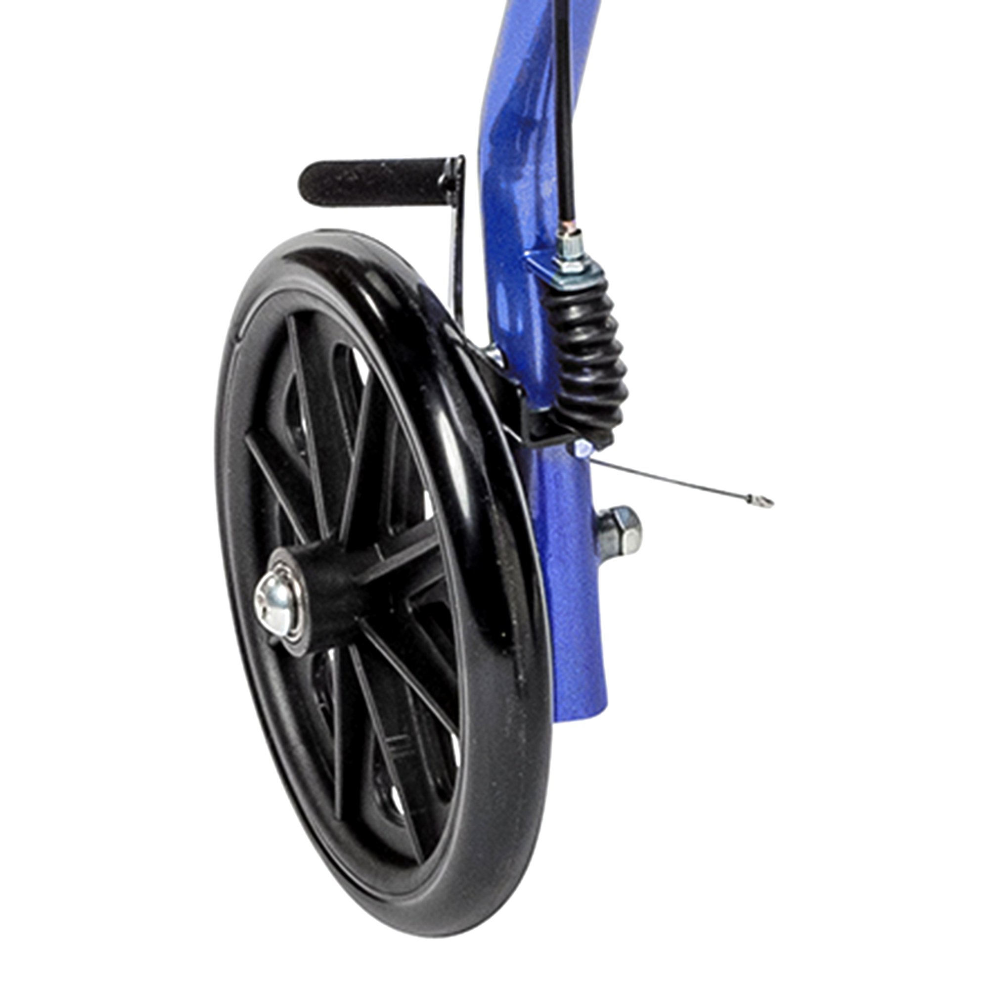McKesson Bariatric Blue Folding Steel Four-Wheel Rollator - Image 3