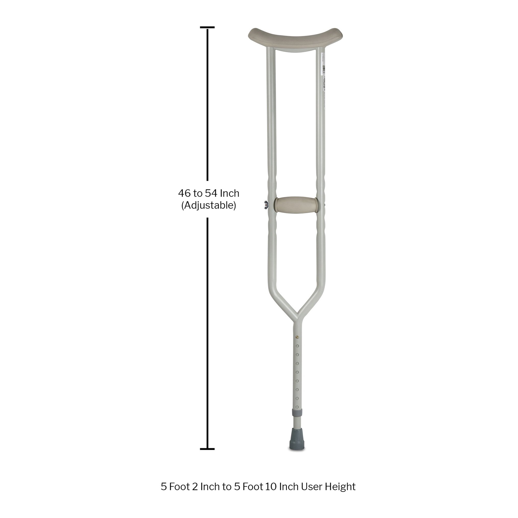 McKesson Underarm Crutches, 5'2" - 5'10" - Image 2