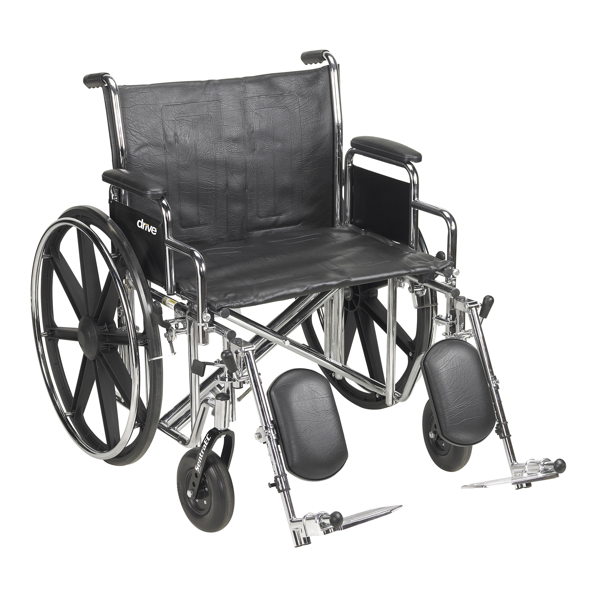 McKesson Bariatric Wheelchair, 24-Inch Seat Width, 450-lb. Capacity