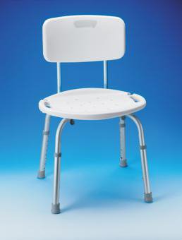 Carex Adjustable Bath and Shower Seat with Back, 350 lb Capacity