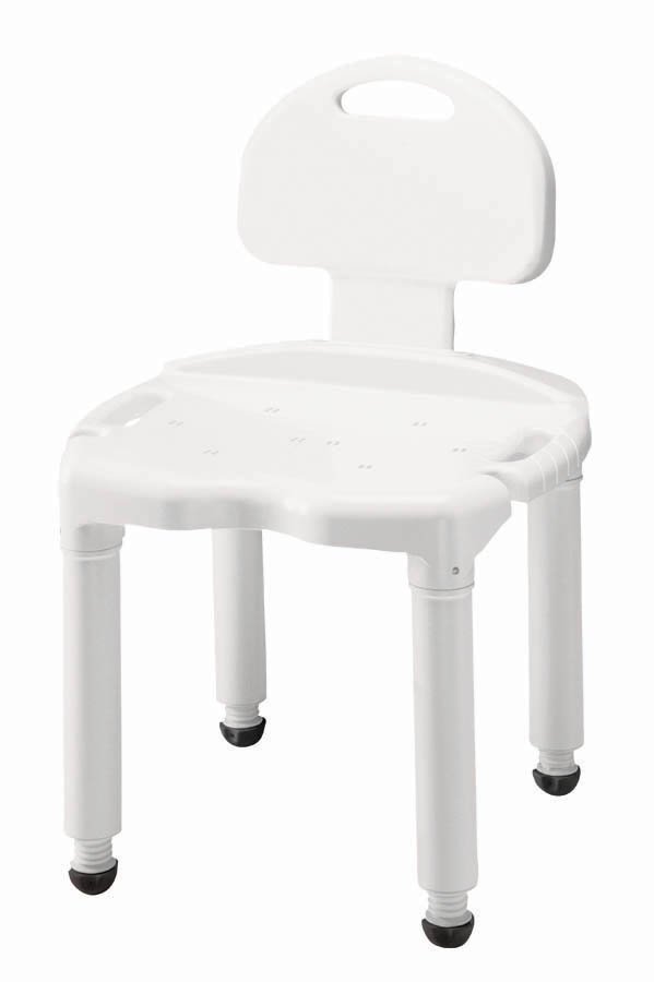 Carex® Shower Bench With Handles and Backrest
