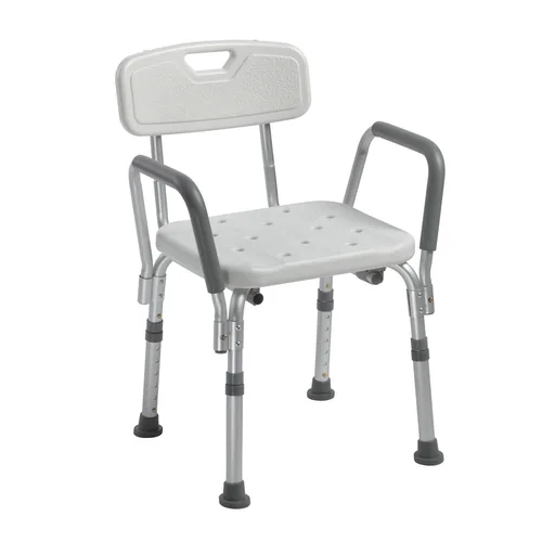 drive™ Shower Chair with Back and Removable Padded Arms