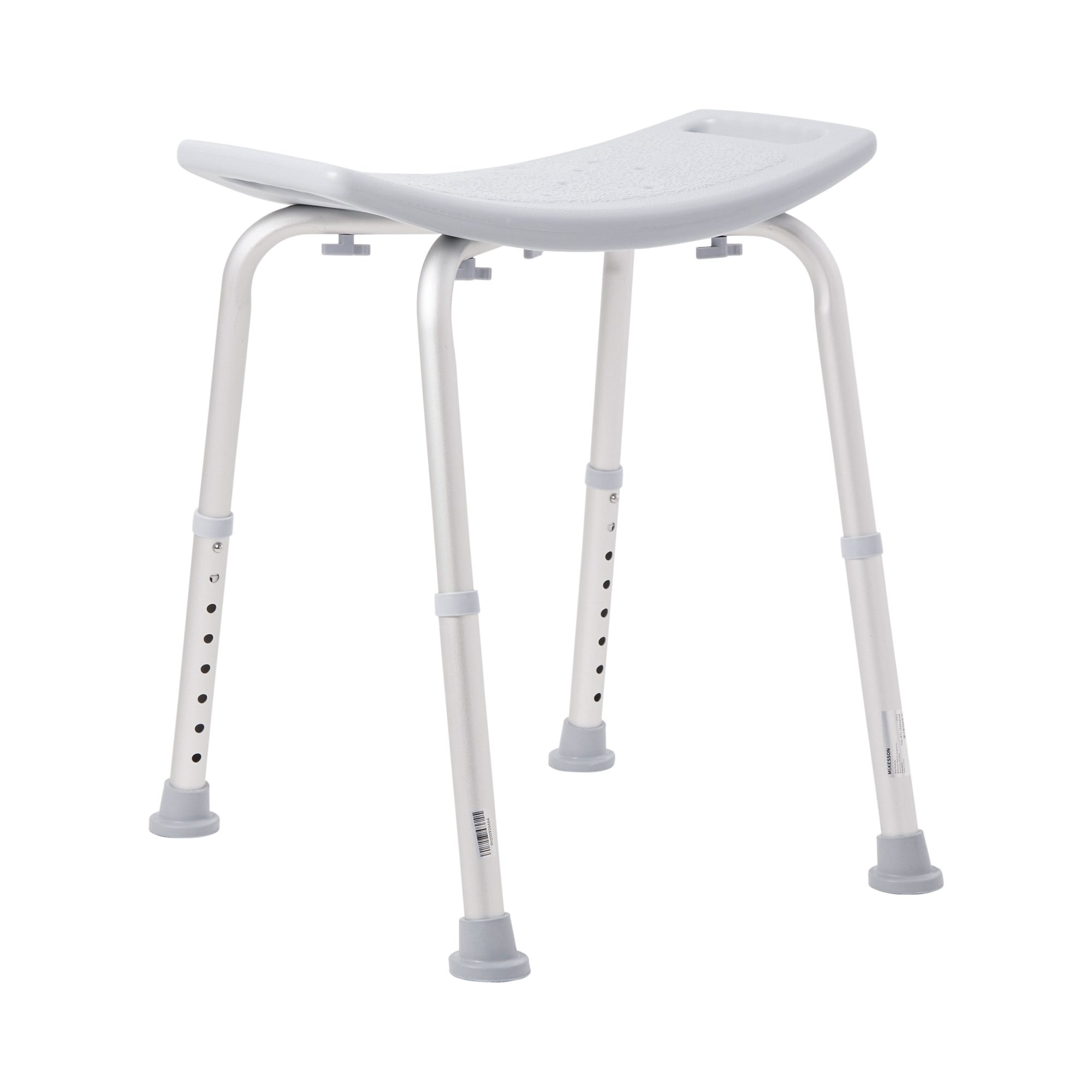 McKesson Aluminum Bath Bench Without Backrest, 15.5 - 19.5 Inch, Gray - Image 2