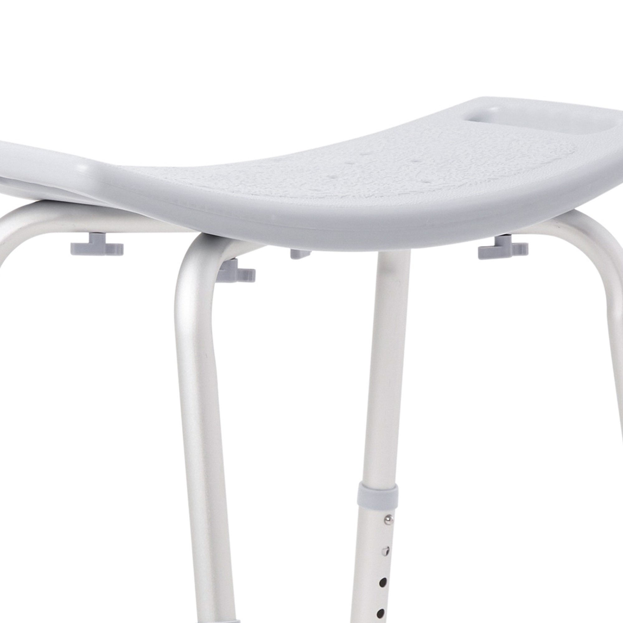 McKesson Aluminum Bath Bench Without Backrest, 15.5 - 19.5 Inch, Gray - Image 4