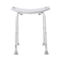 McKesson Aluminum Bath Bench Without Backrest, 15.5 - 19.5 Inch, Gray