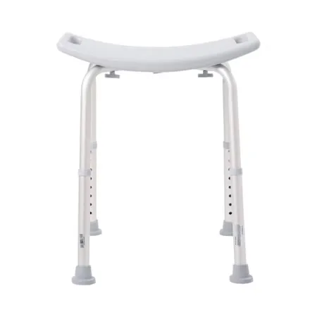 McKesson Aluminum Bath Bench Without Backrest, 15.5 - 19.5 Inch, Gray