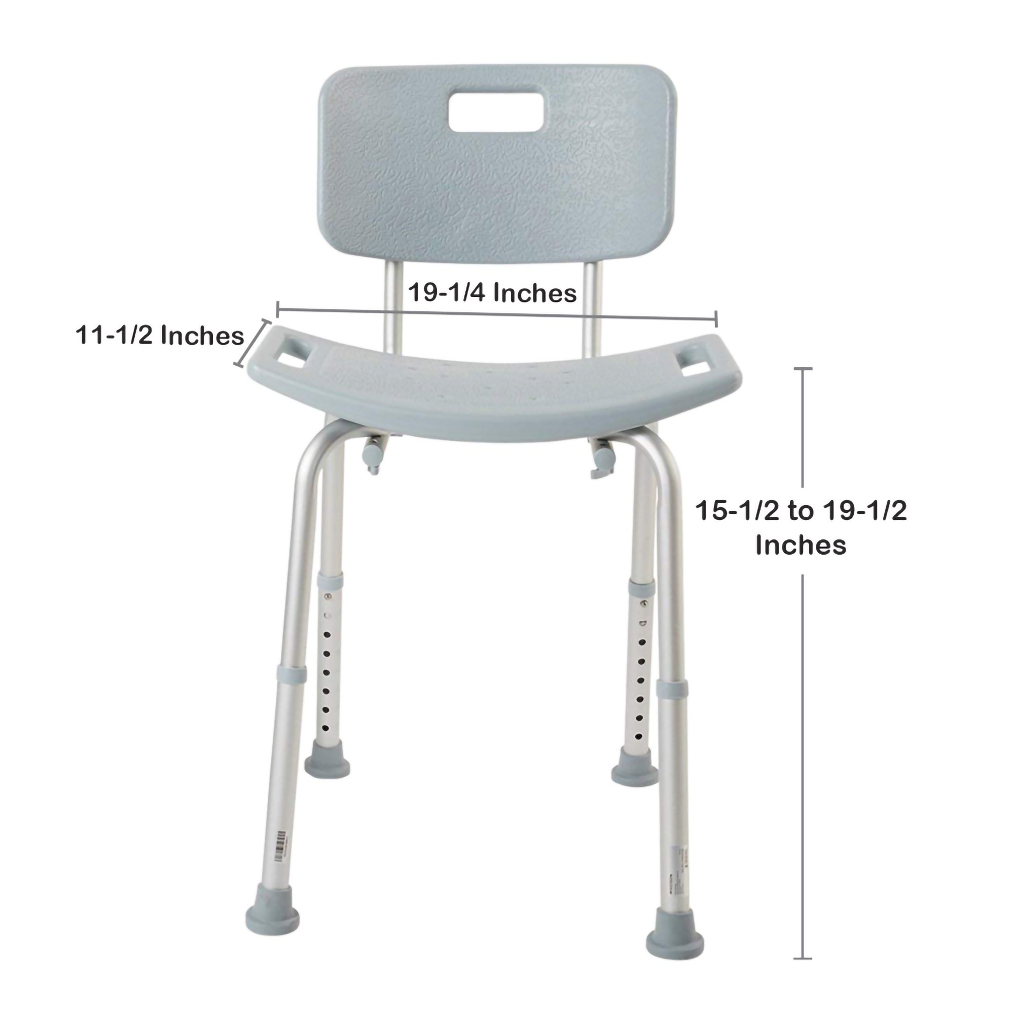 McKesson Aluminum Bath Bench, 15.5 - 19.5 Inch Height - Image 5