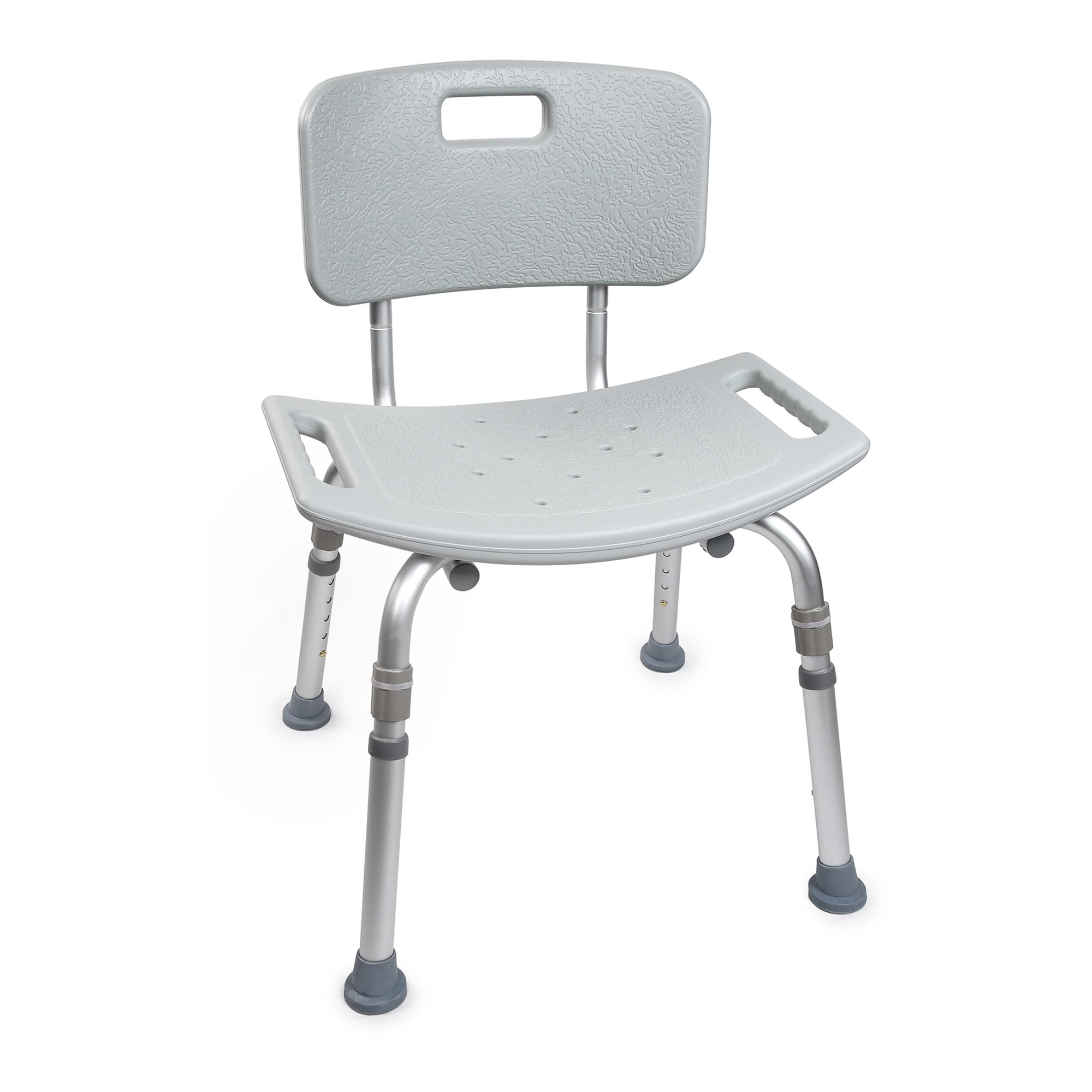 McKesson Removable Back Aluminum Bath Bench, 15.5 - 19.5 Inch, Gray