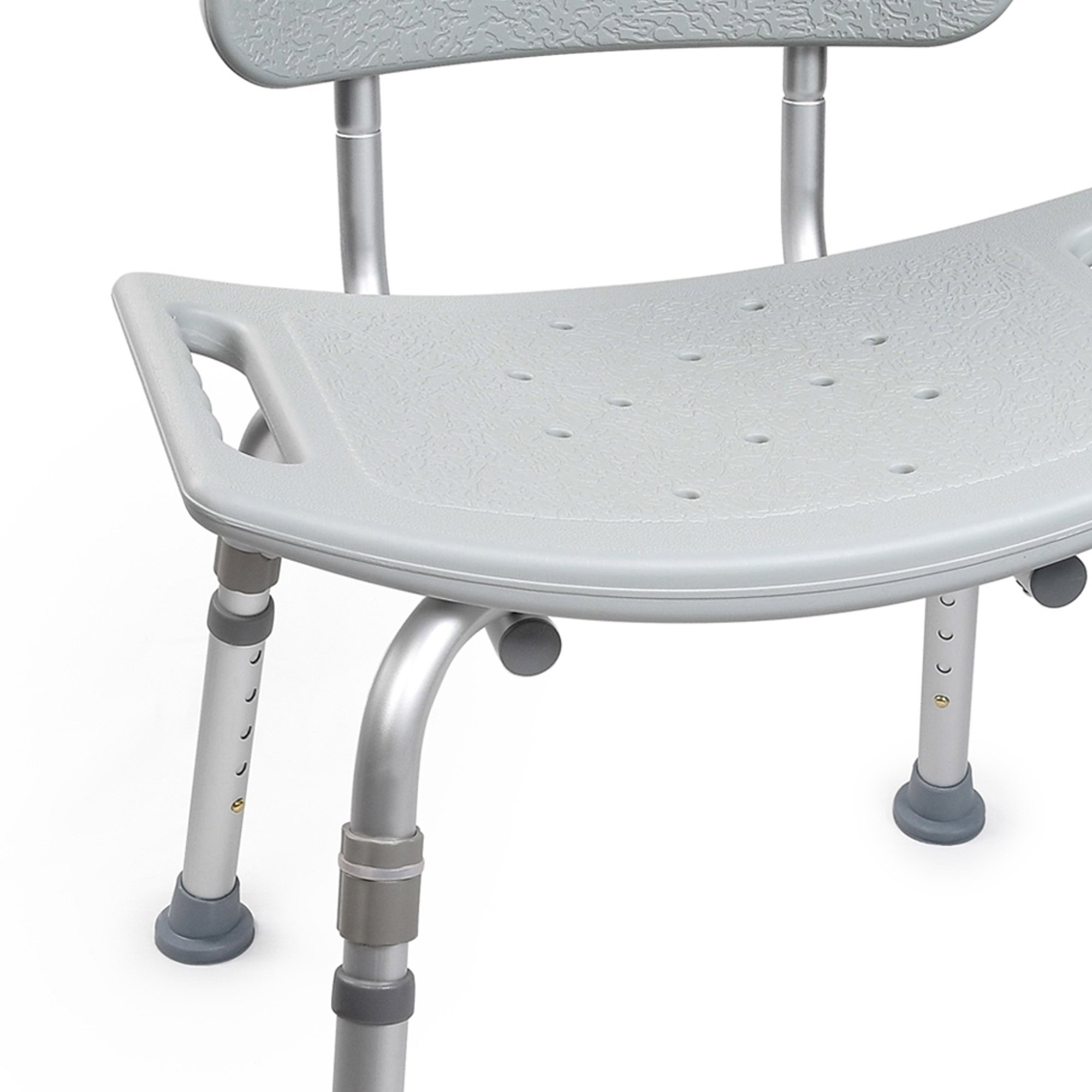 McKesson Removable Back Aluminum Bath Bench, 15.5 - 19.5 Inch, Gray - Image 3