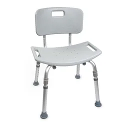 McKesson Removable Back Aluminum Bath Bench, 15.5 - 19.5 Inch, Gray