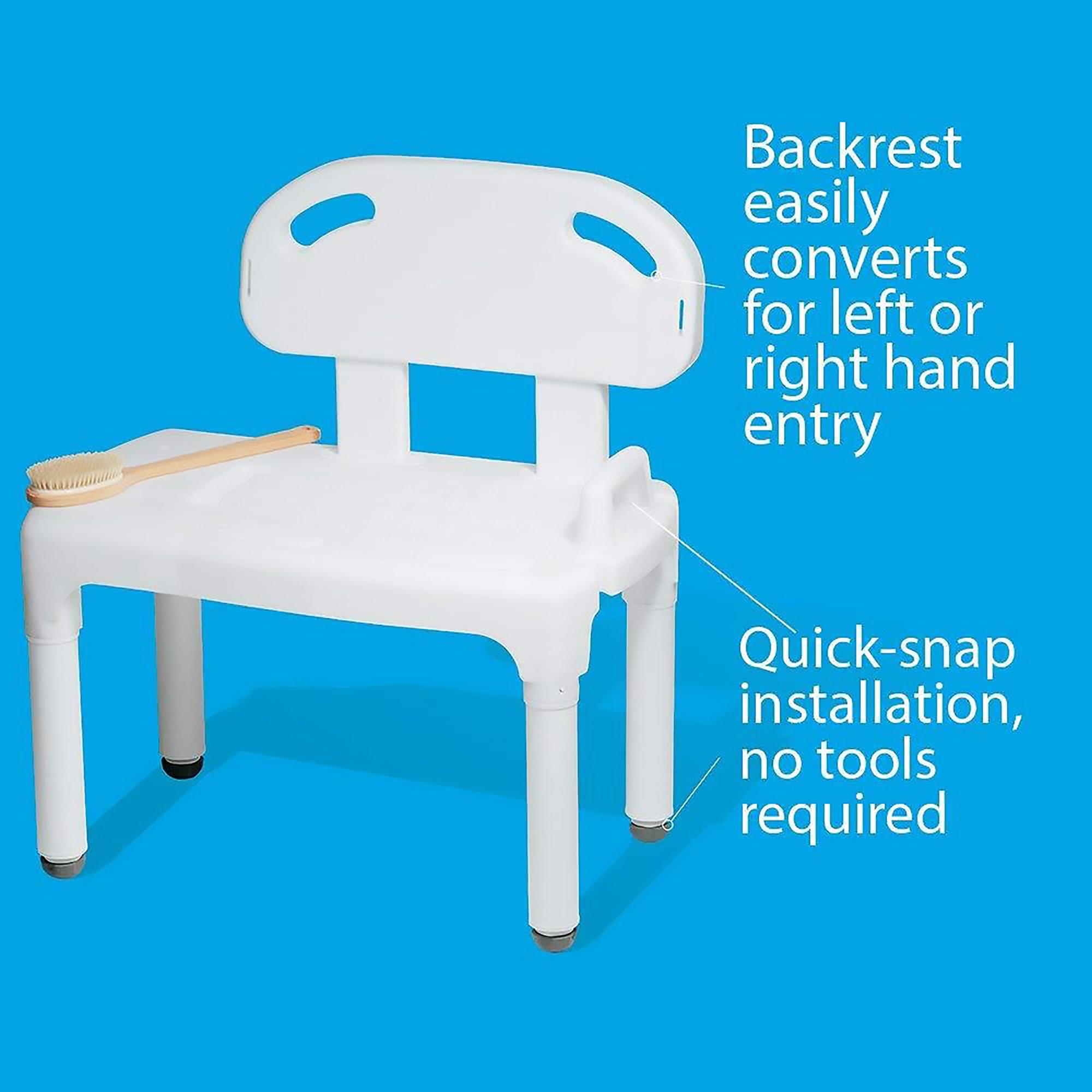 Carex® Bath Transfer Bench, 17½ to 22½ Seat Height - Image 3