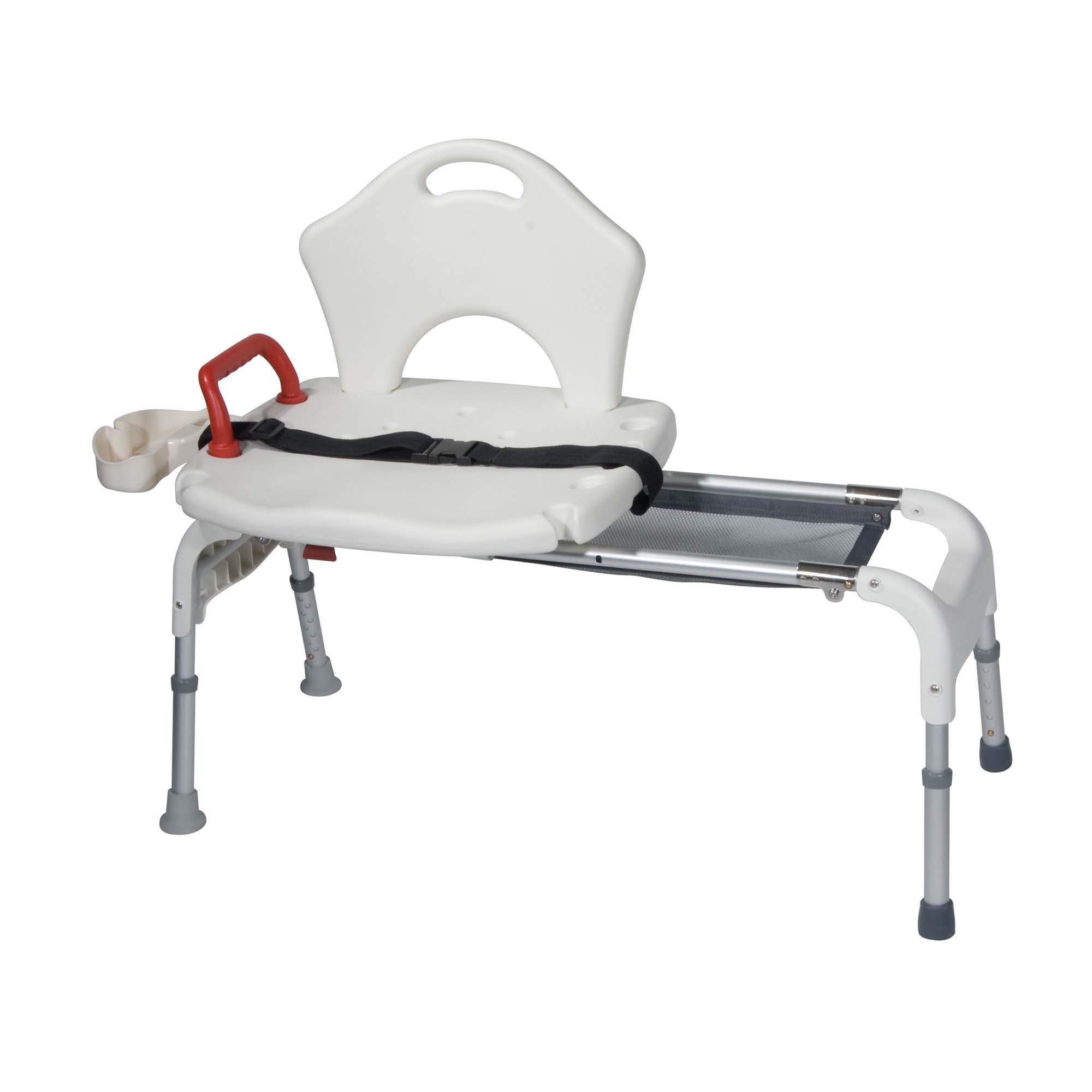 drive™ Aluminum Bath Transfer Bench, 21 - 25 Inch Seat Height - Image 2