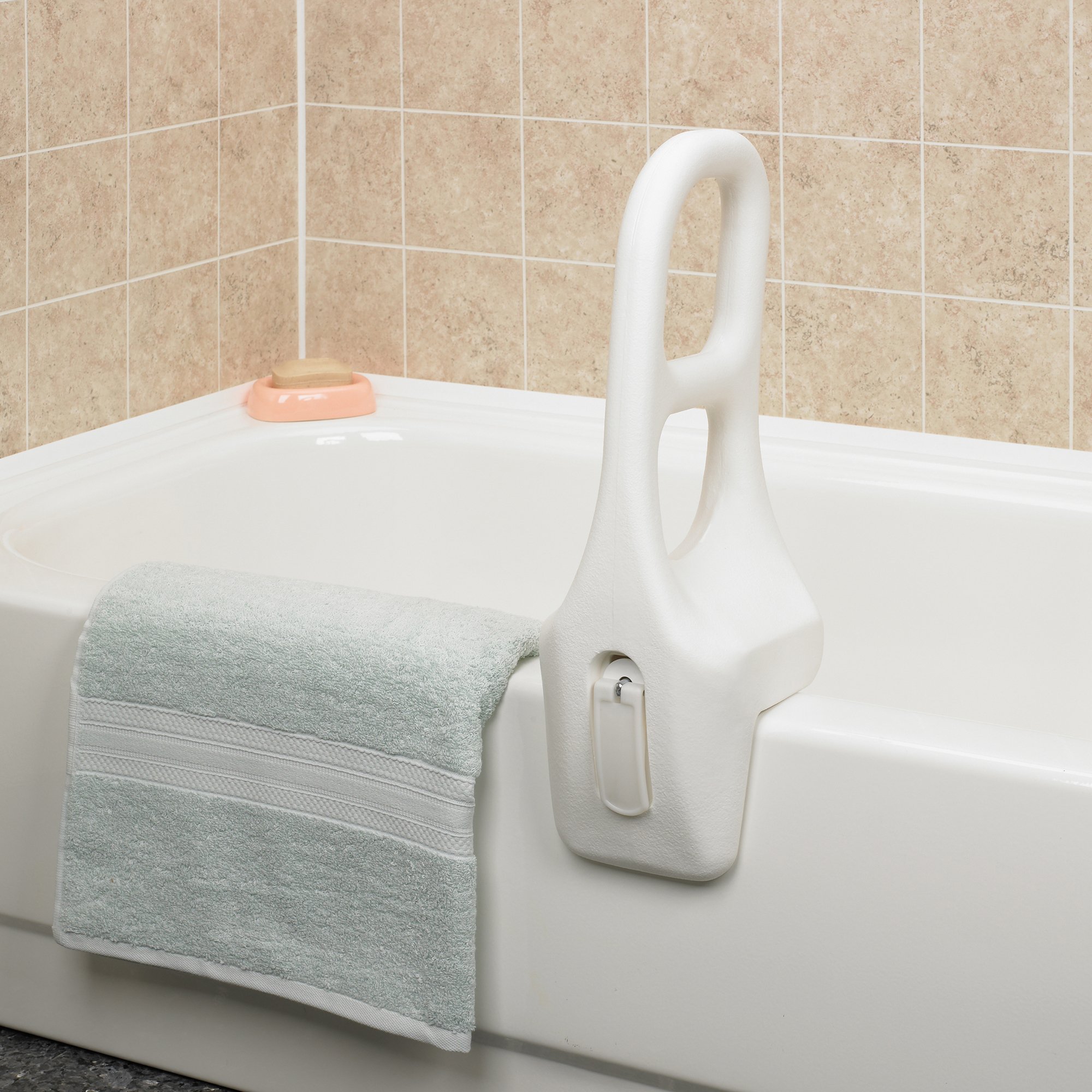 drive™ Bathtub Grab Bar, White, Plastic - Image 4