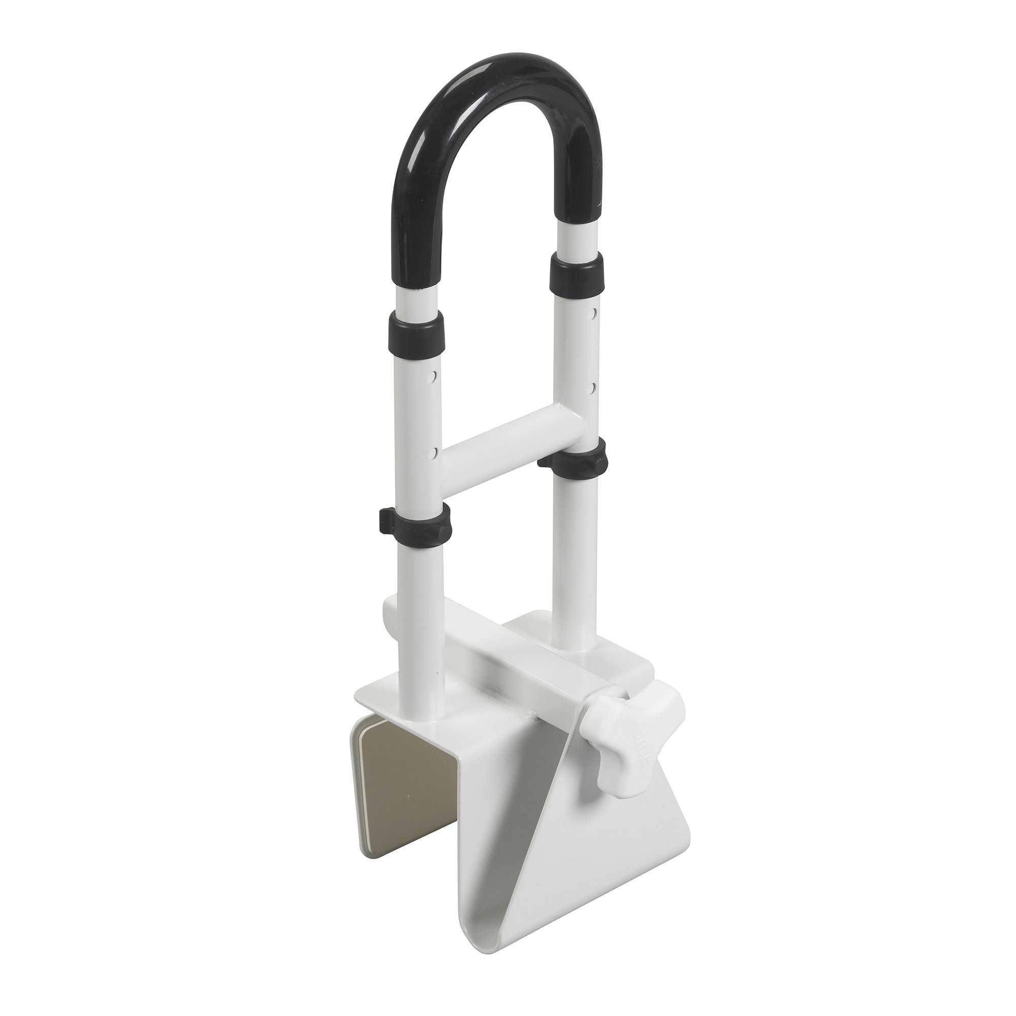 drive™ Clamp-On Tub Rail, White Steel, 14.5 - 17 Inch Height